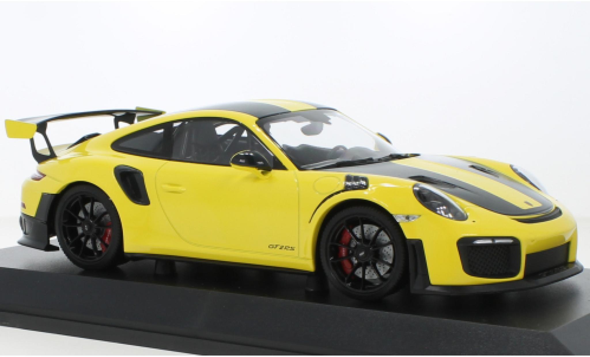 Porsche 991 GT2 RS 1/18 Minichamps 911 (.2) geel 2018 modelauto