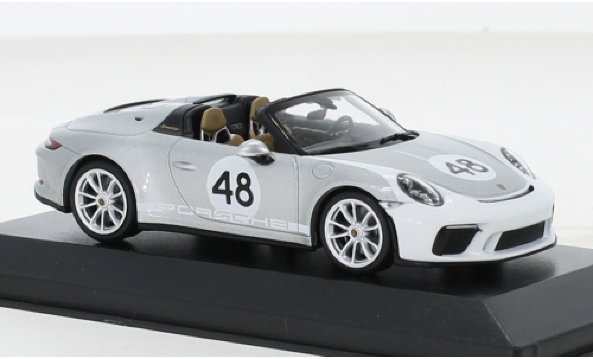 Porsche 992 Speedster 1/43 Minichamps 911 (991) grijs 2019 modelauto
