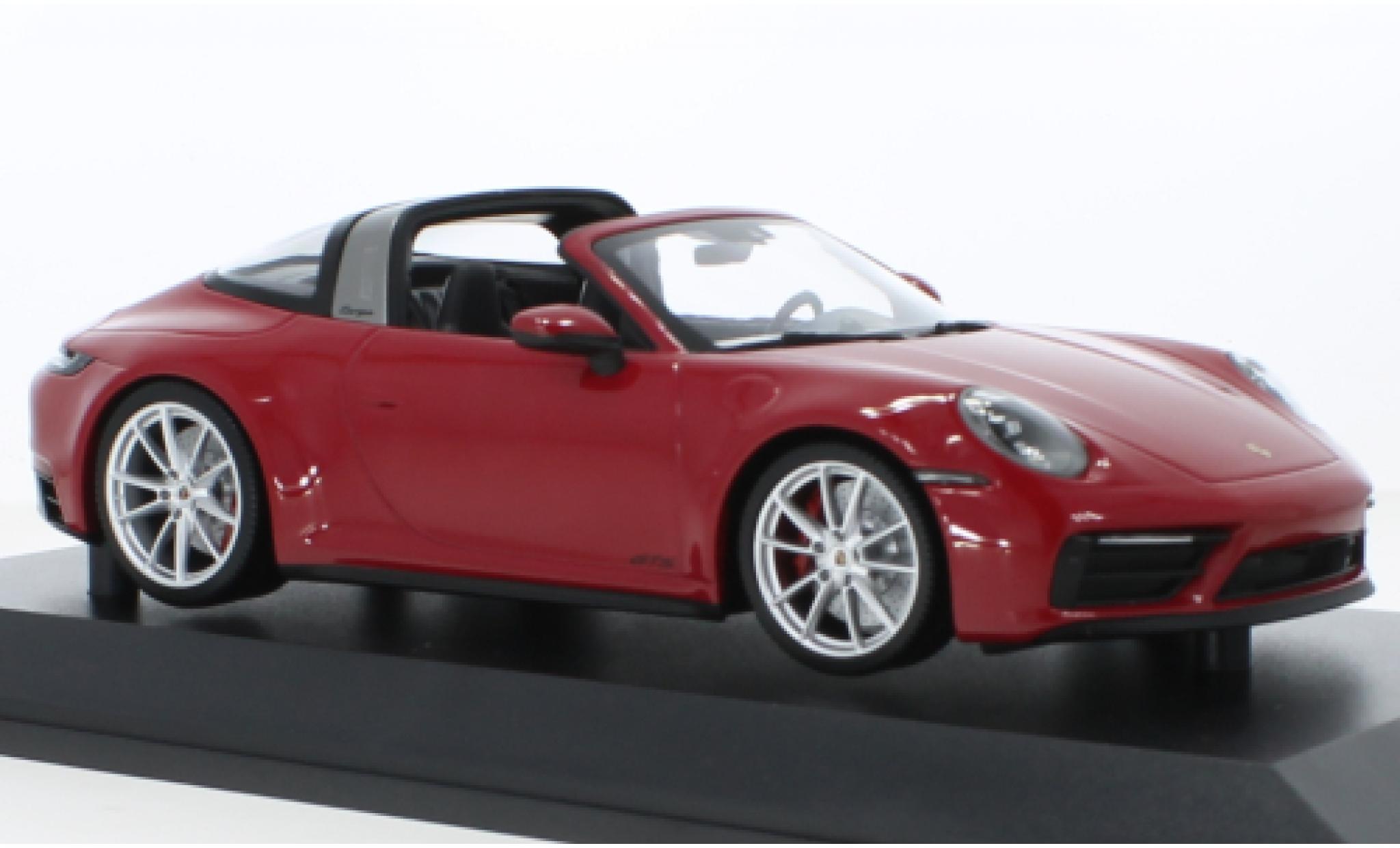 Porsche 992 Targa 1/18 Minichamps 911  4 GTS rood 2021 modelauto
