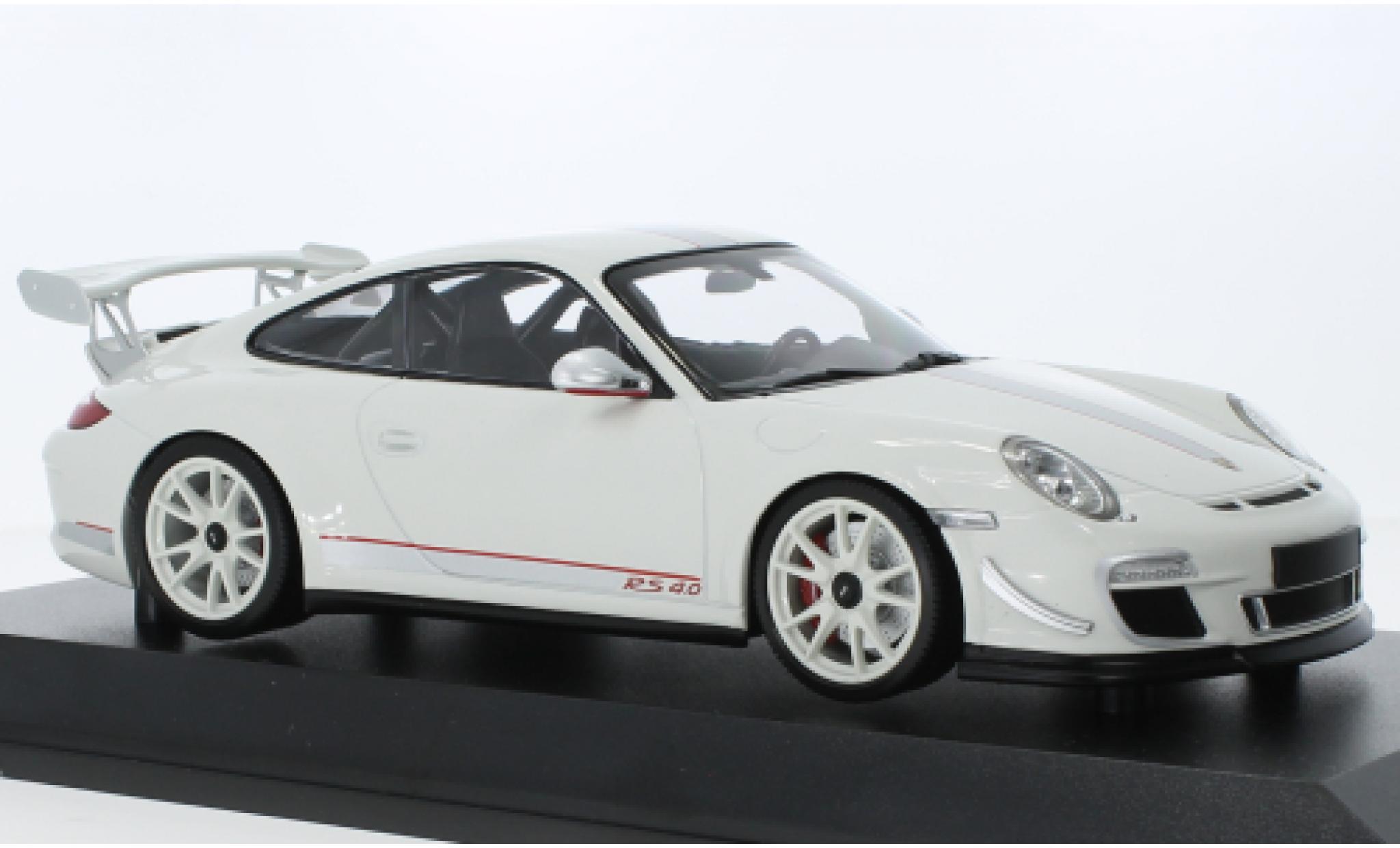 Porsche 997 GT3 RS 1/18 Minichamps 911 (/II) 4.0 wit 2011 modelauto