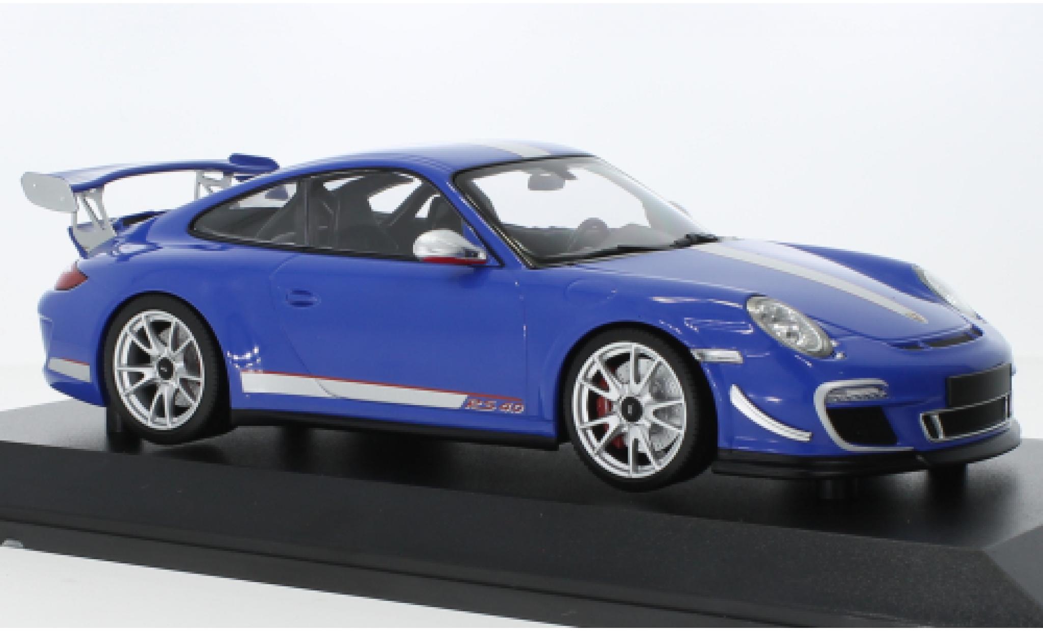 Porsche 991 GT3 RS 1/18 Minichamps 911 4.0 blauw 2011 modelauto