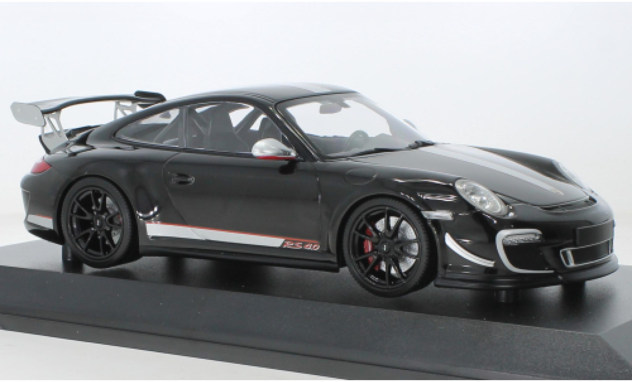 Porsche 991 GT3 RS 1/18 Minichamps 911 4.0 zwart/metallic d 2011 modelauto