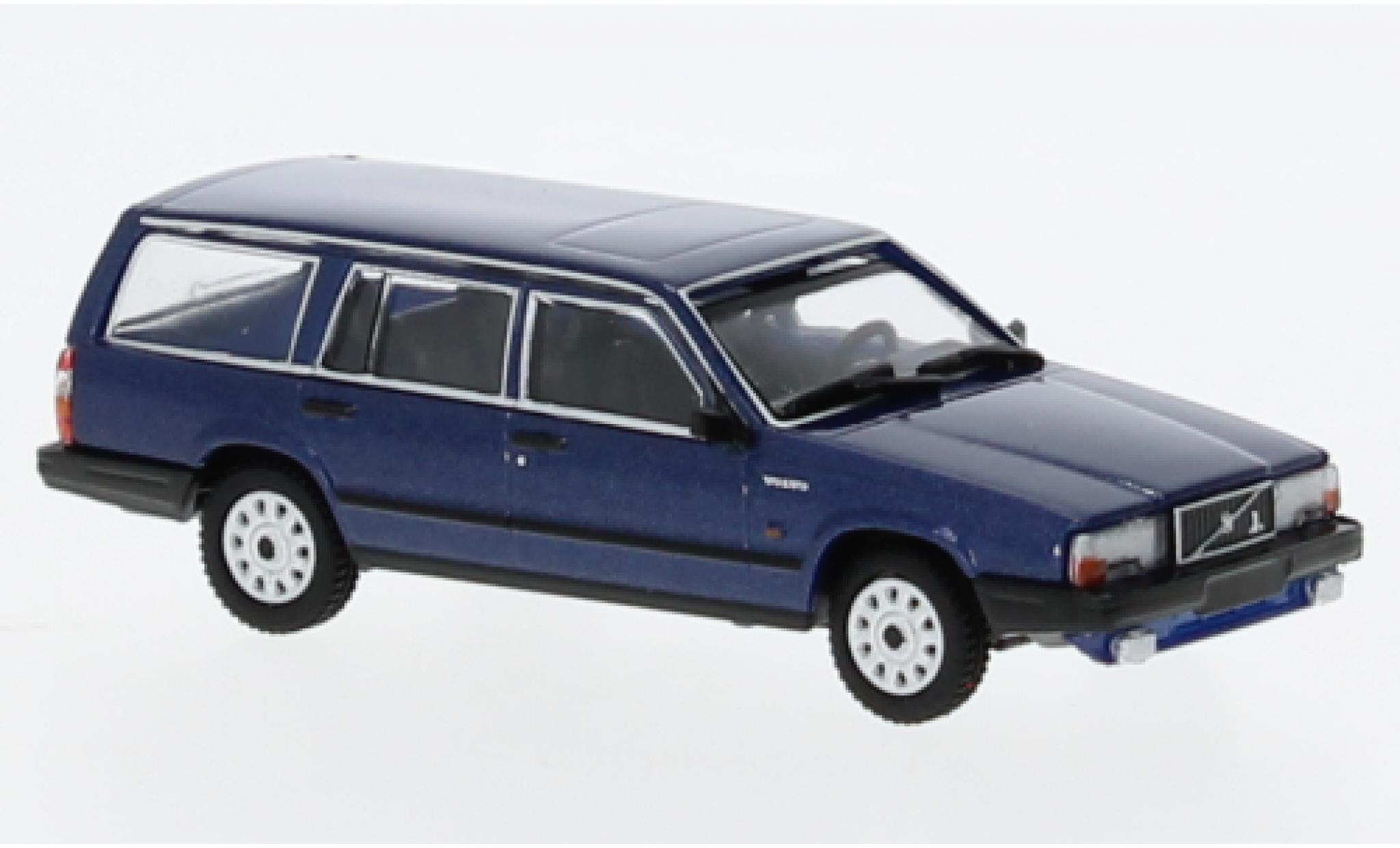 Volvo 740 1/87 Minichamps GL Stationwagen metallic blauw fonc&eacute; 1986 modelauto