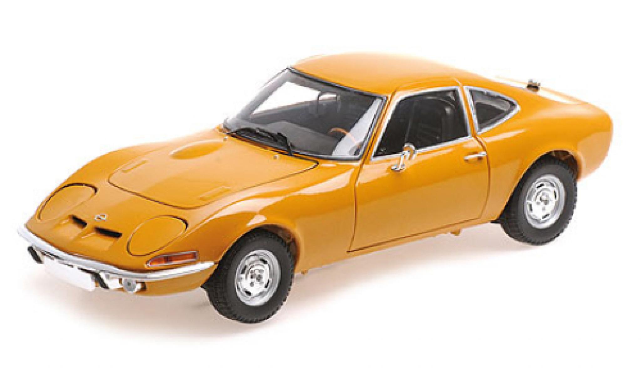 Opel GT 1/18 Minichamps geel 1970 modelauto