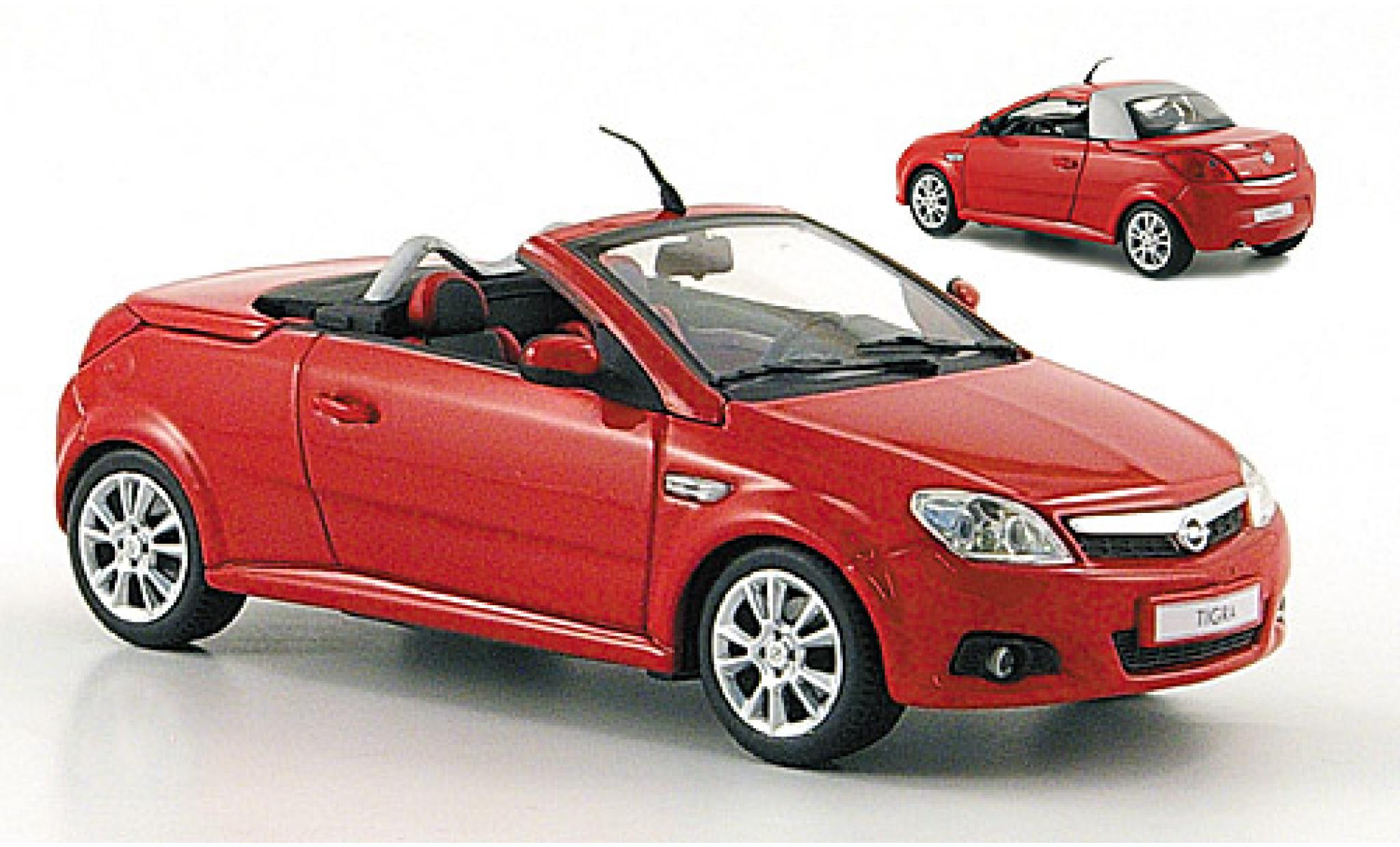 Opel Tigra 1/43 Minichamps Twin Top rood 2004 modelauto