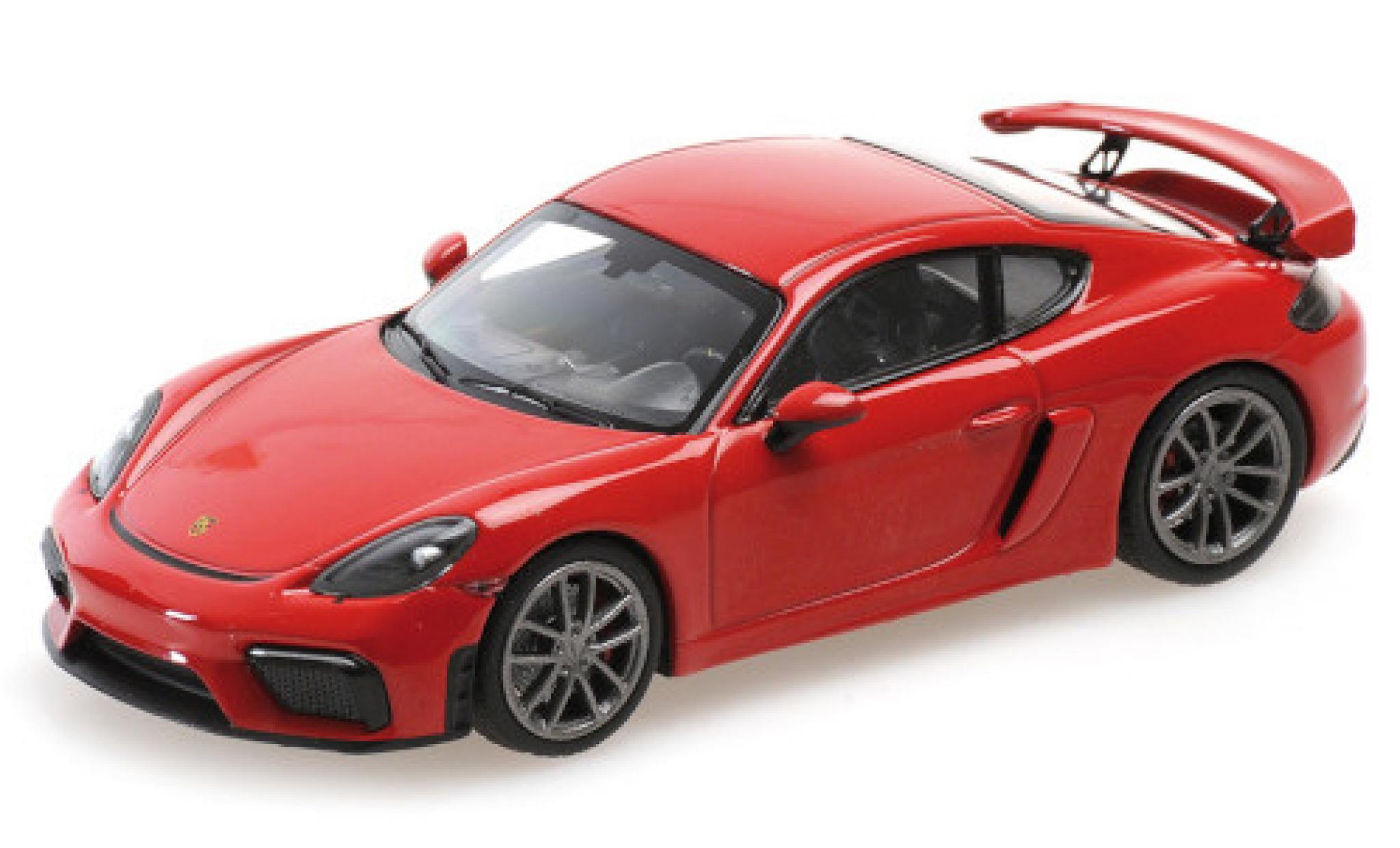 Porsche Cayman GT4 1/43 Minichamps 718 GT4 (982) rood 2020 modelauto
