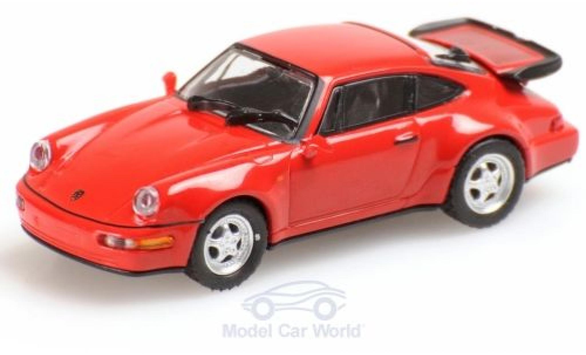Porsche 964 Turbo 1/87 Minichamps 911 () Turbo rood 1990 modelauto