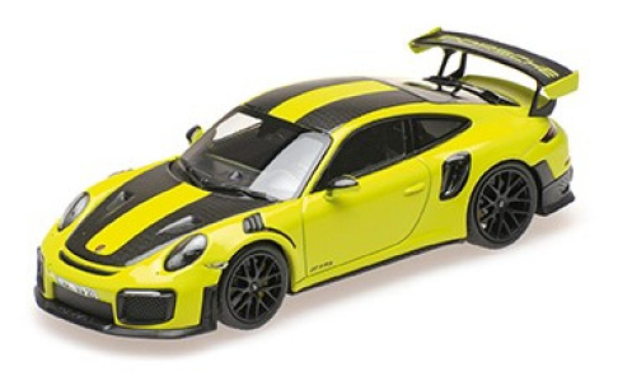 Porsche 991 GT2 RS 1/18 Minichamps 911 (.2) GT2 RS groen 2018 avec Weissach Paket modelauto