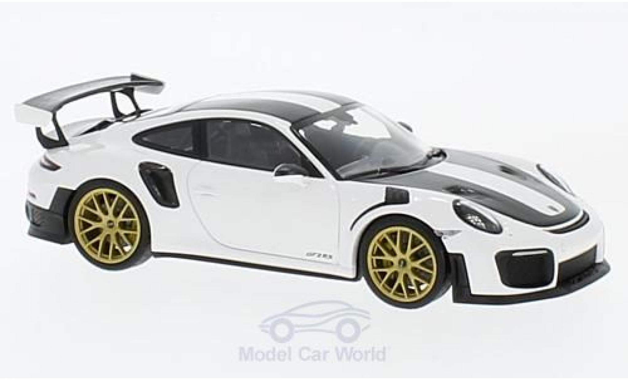 Porsche 991 GT2 RS 1/43 Minichamps 911 (.2) GT2RS wit 2018 Weissach-Package modelauto