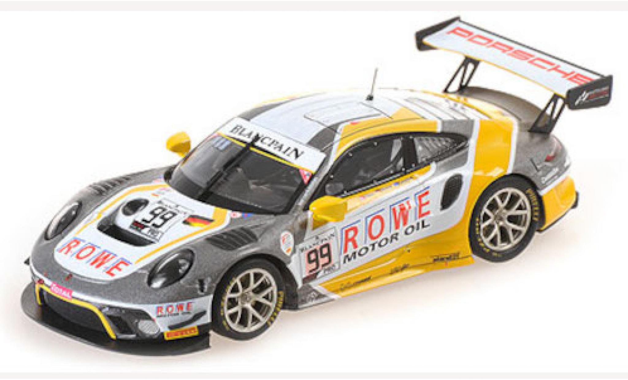 Porsche 992 GT3 R 1/43 Minichamps 911 (991.2) GT3 R No.99 ROWE Racing 24h Spa 2019 M.Campbell/D.Olsen/D.Werner modelauto