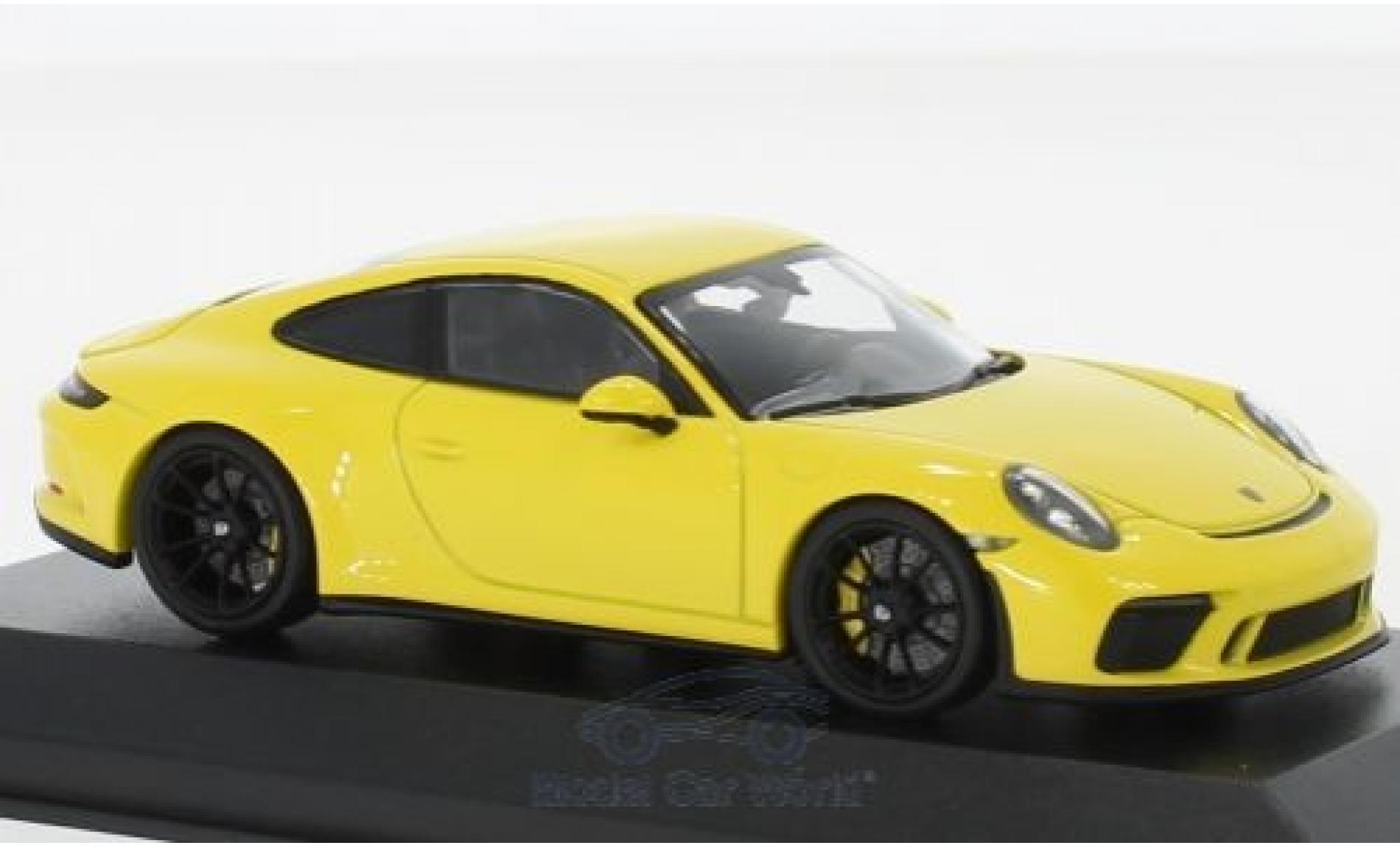 Porsche 991 GT3 1/43 Minichamps 911 (.2) GT3 Touring geel 2018 modelauto