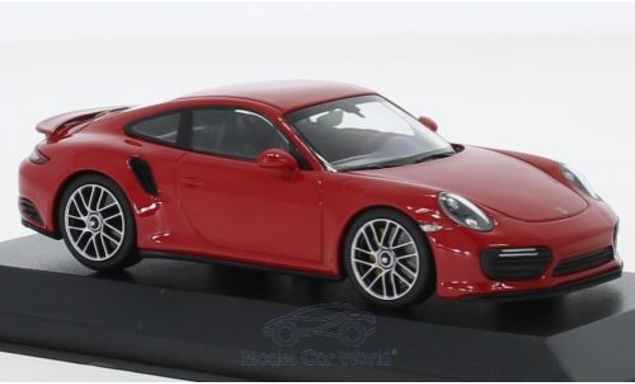 Porsche 991 Turbo S 1/43 Minichamps 911 (.2) Turbo S rood 2017 modelauto