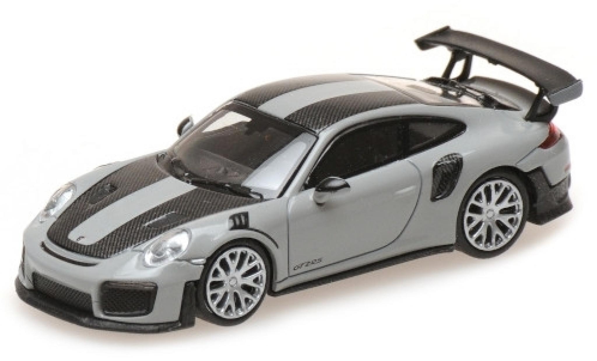 Porsche 991 GT2 RS 1/87 Minichamps 911 () GT2 RS grijs 2018 avec Carbon-Streifen modelauto
