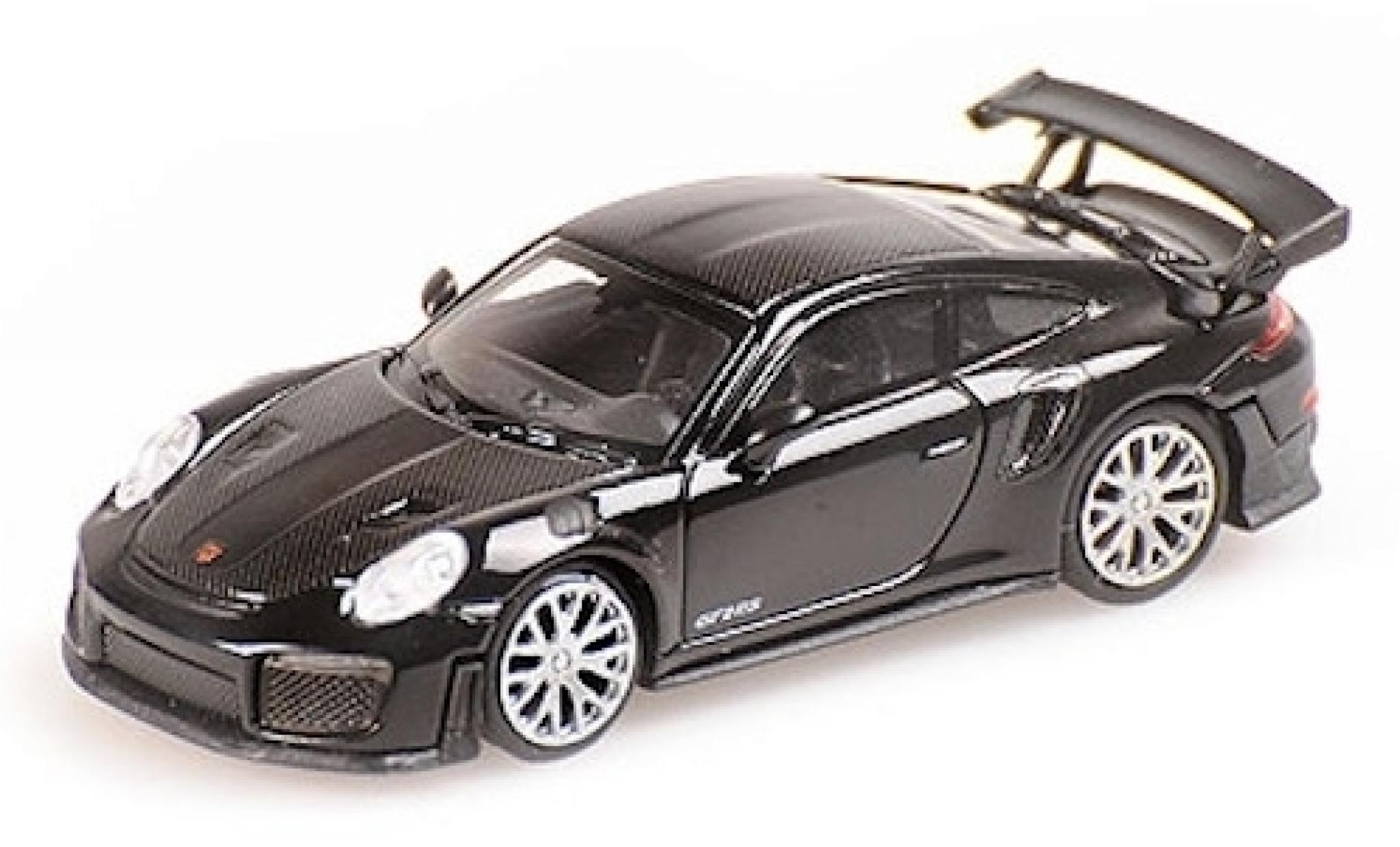 Porsche 991 GT2 RS 1/87 Minichamps 911 () GT2 RS zwart 2018 mit Carbon-Streifen modelauto
