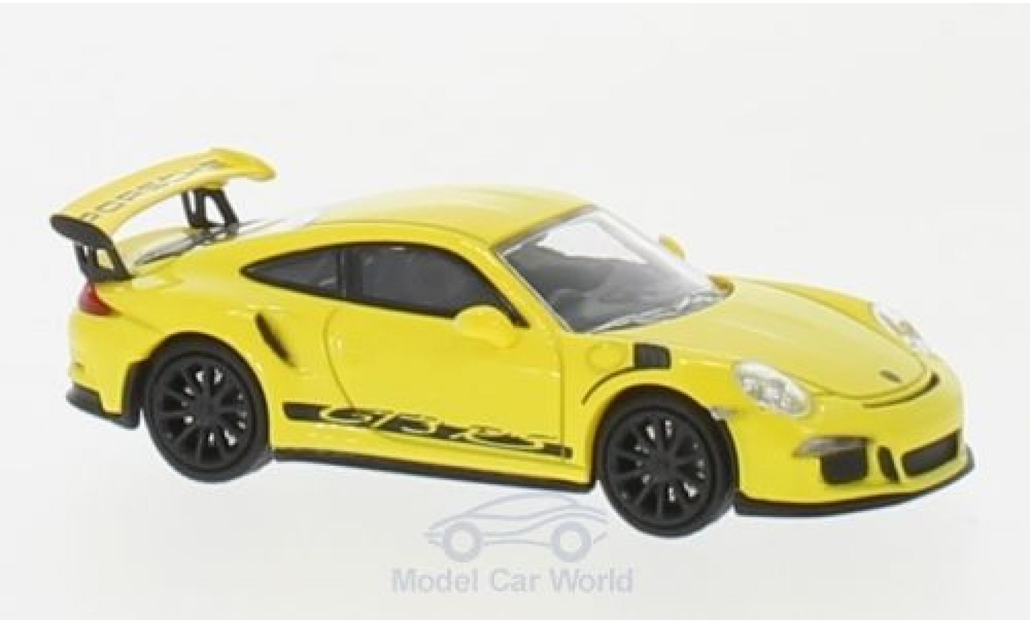 Porsche 991 GT3 RS 1/87 Minichamps 911 () GT3 RS geel/zwart 2013 modelauto