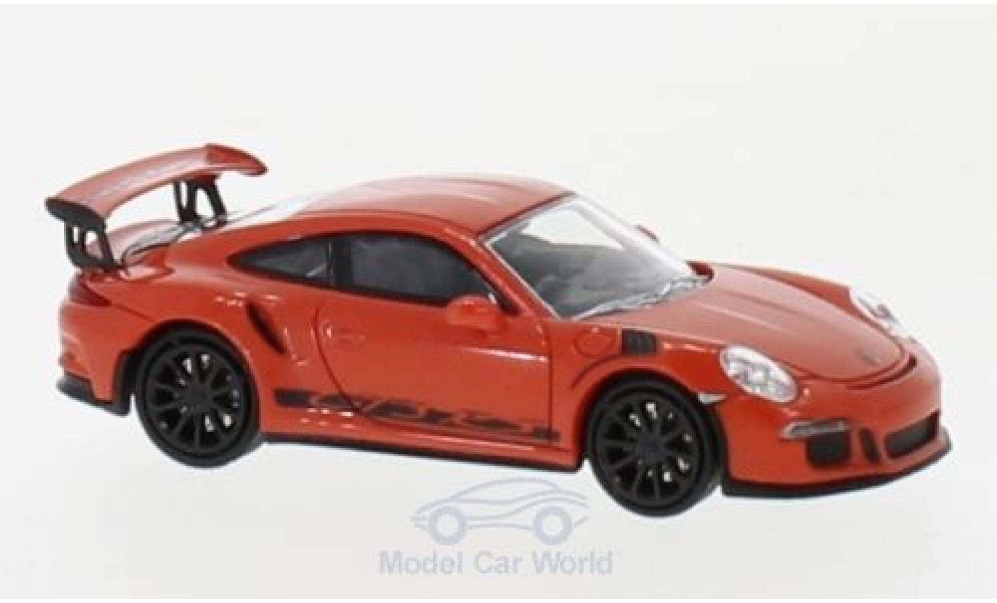 Porsche 991 GT3 RS 1/87 Minichamps 911 () GT3 RS oranje/zwart 2013 modelauto
