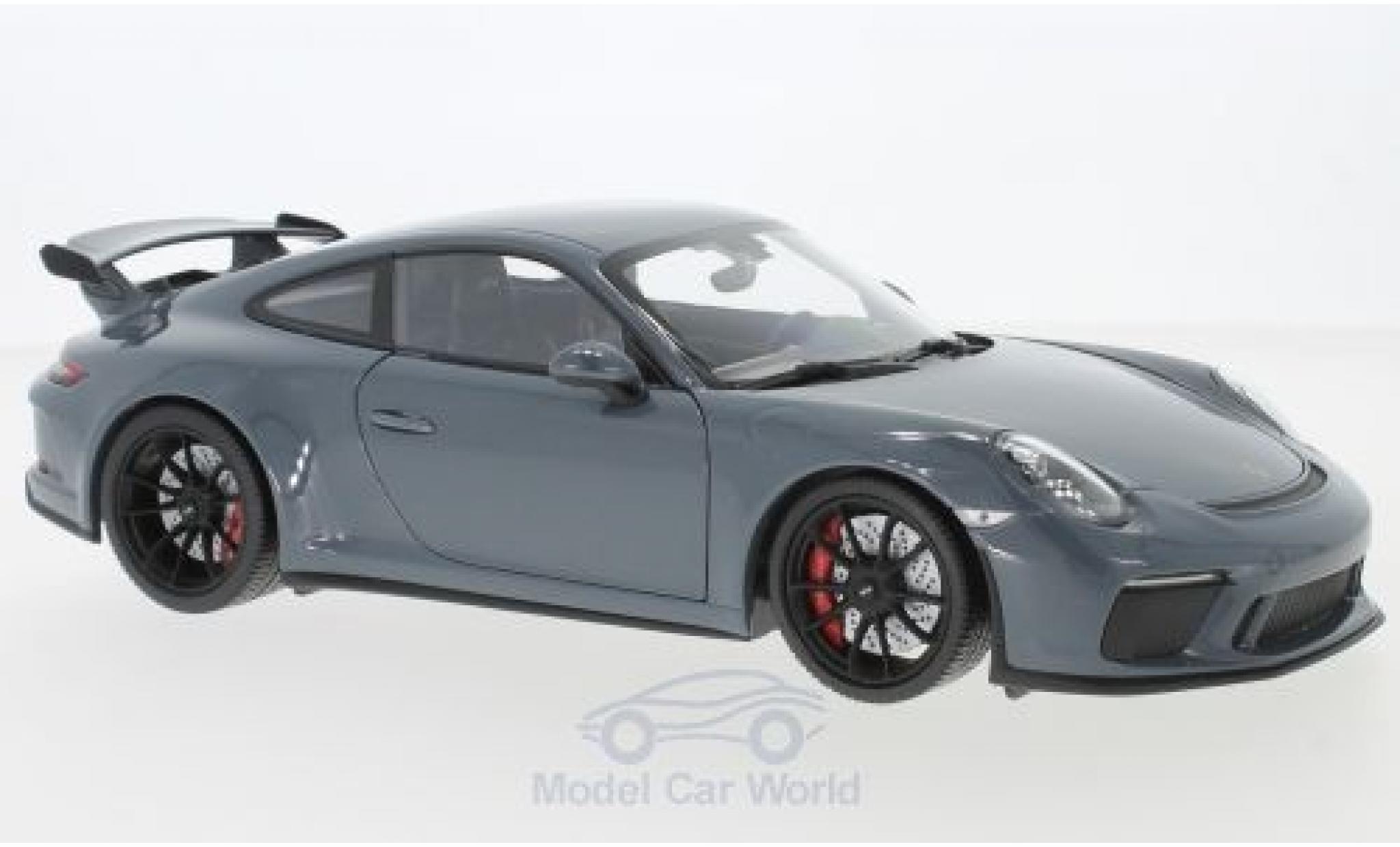 Porsche 991 GT3 1/18 Minichamps 911 ( II) GT3 metallic grijs 2017 modelauto