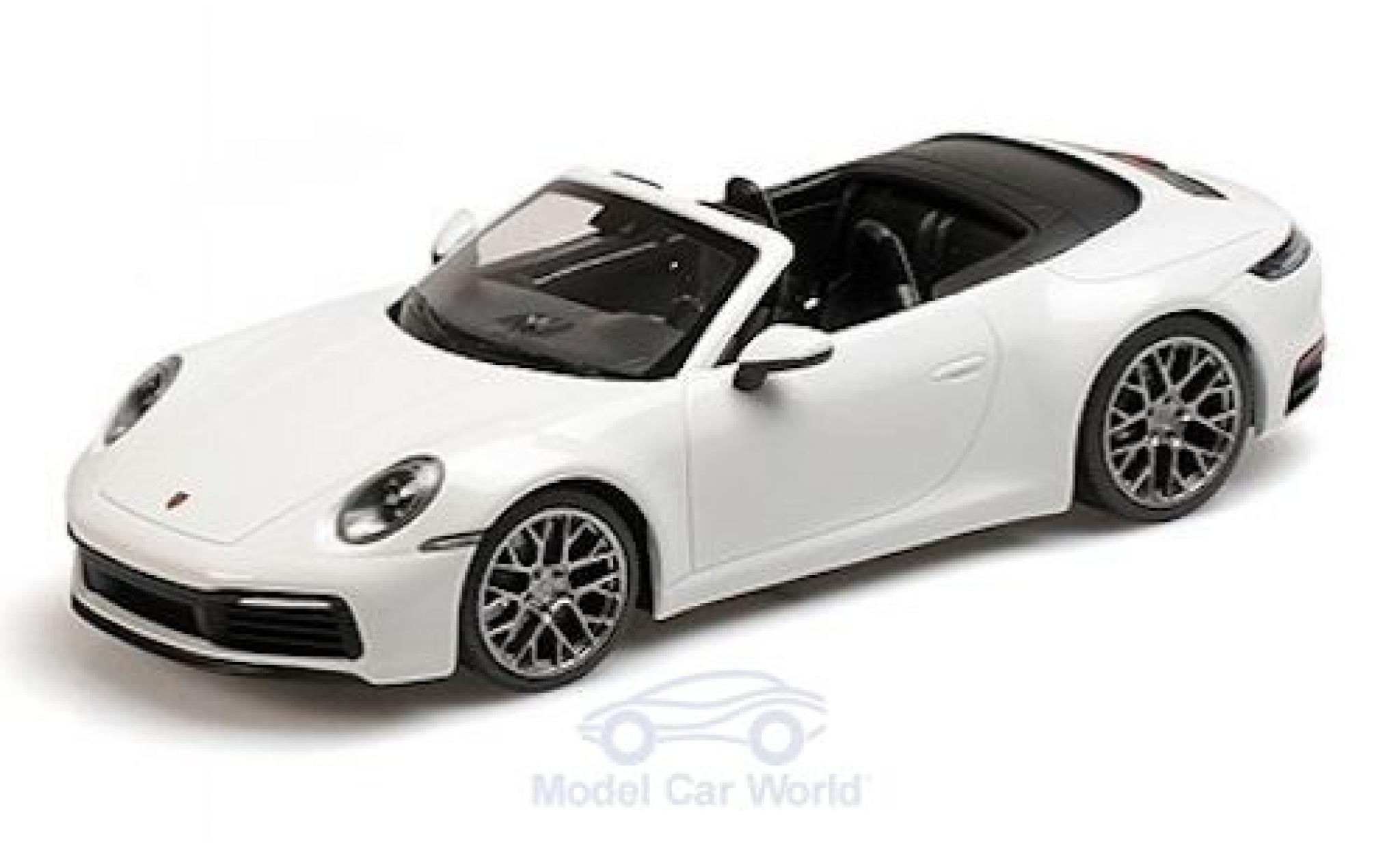 Porsche 992 4S 1/18 Minichamps 911 () Carrera 4S Cabriolet wit 2019 modelauto