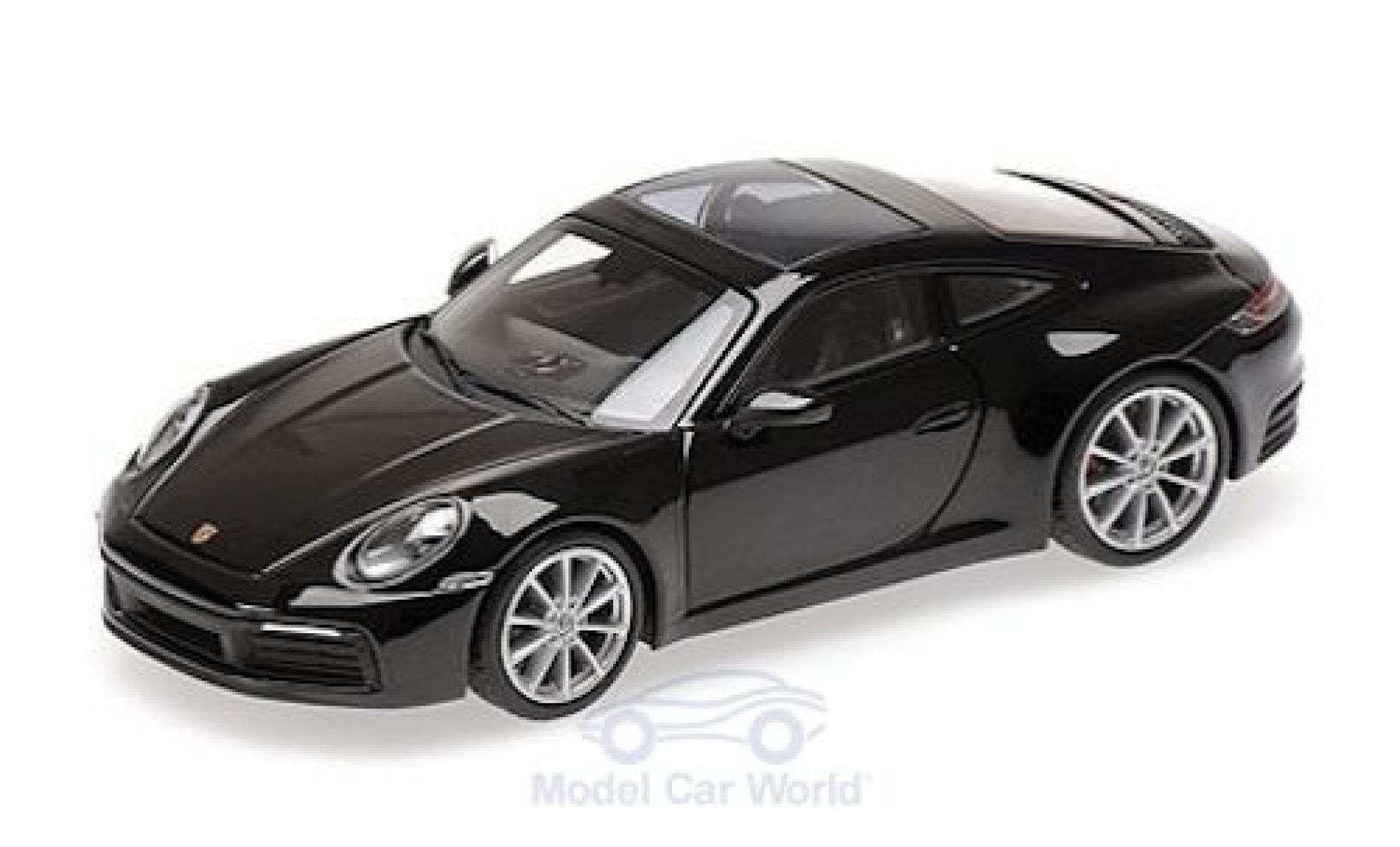 Porsche 992 4S 1/43 Minichamps 911 () Carrera 4S metallic zwart 2019 modelauto