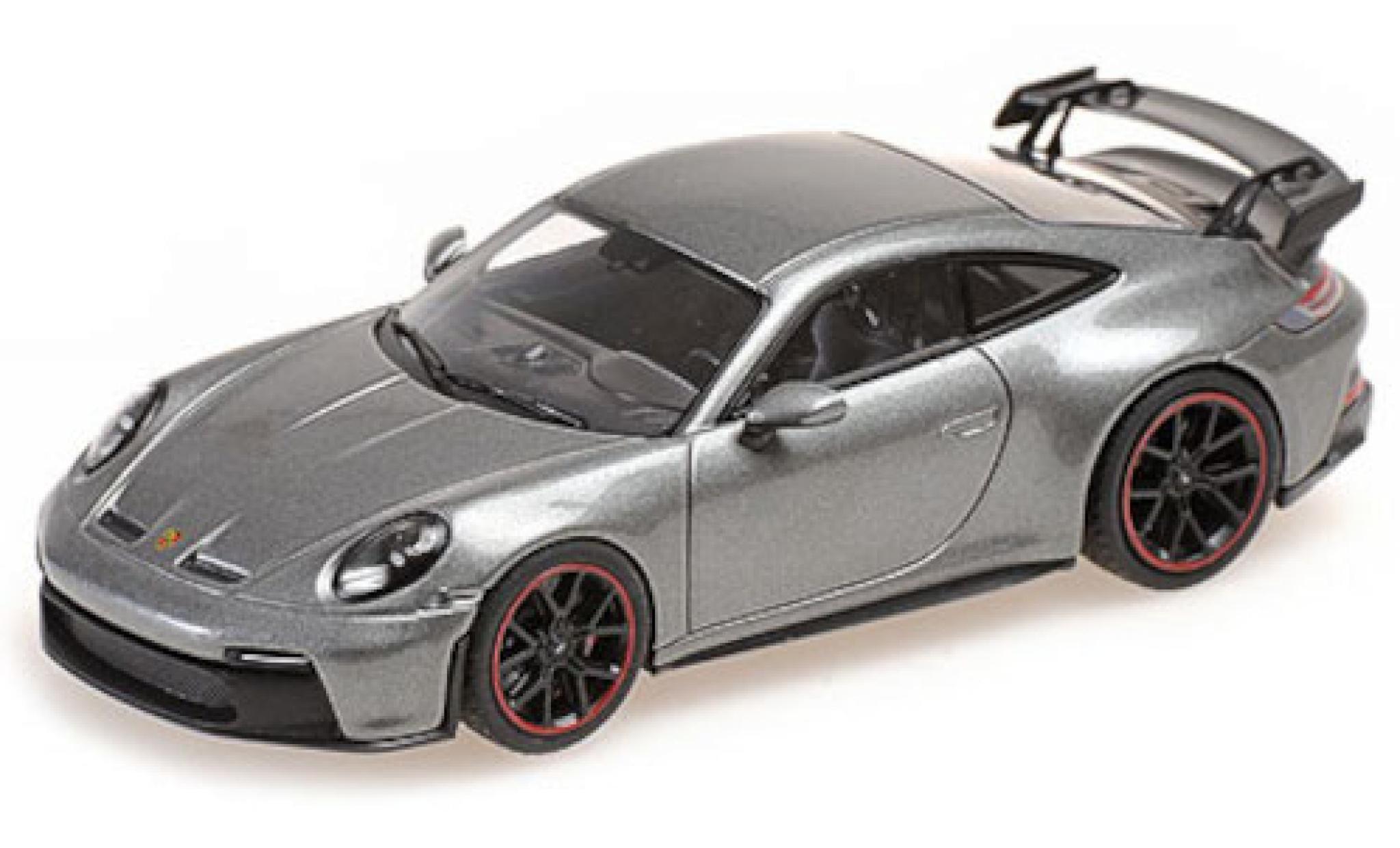 Porsche 992 GT3 1/43 Minichamps 911 () GT3 metallic grijs 2020 modelauto