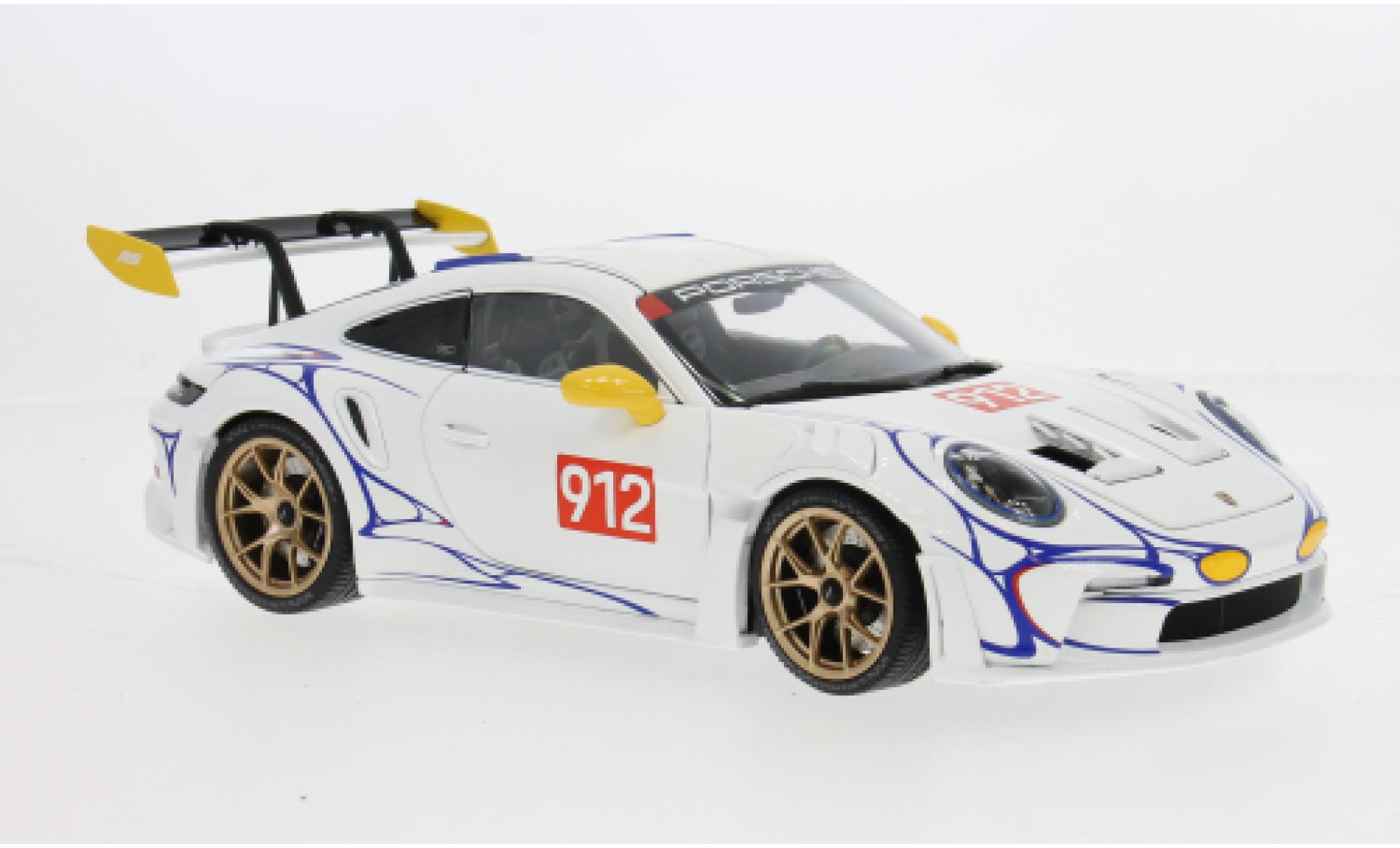 Porsche 992 GT3 R 1/18 Minichamps 911  S wit/geel 2023 1:18 modelauto
