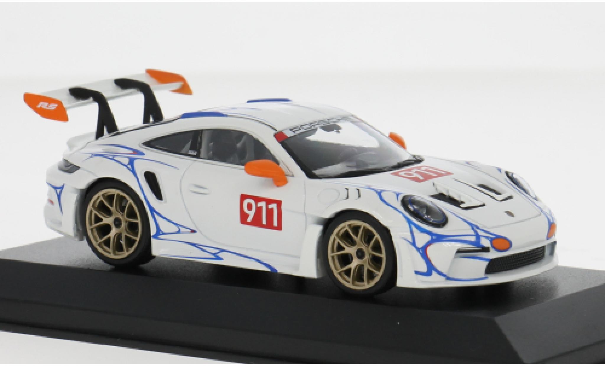 Porsche 992 GT3 R 1/43 Minichamps 911  S wit/oranje 2023 1:43 modelauto