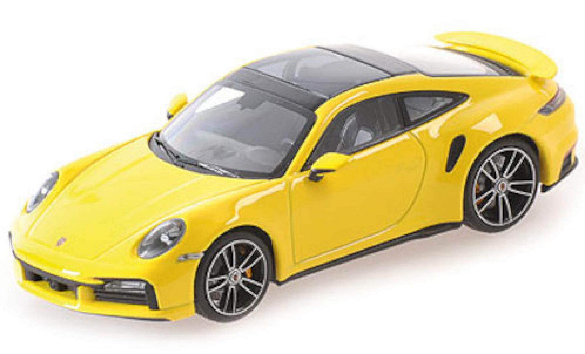 Porsche 992 Turbo s 1/18 Minichamps 911 () Turbo S geel 2020 modelauto