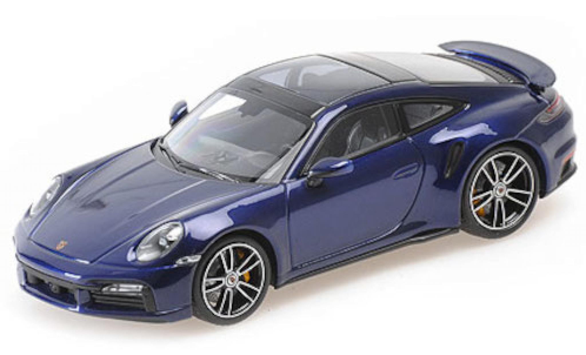 Porsche 992 Turbo s 1/43 Minichamps 911 () Turbo S metallic blauw 2020 modelauto