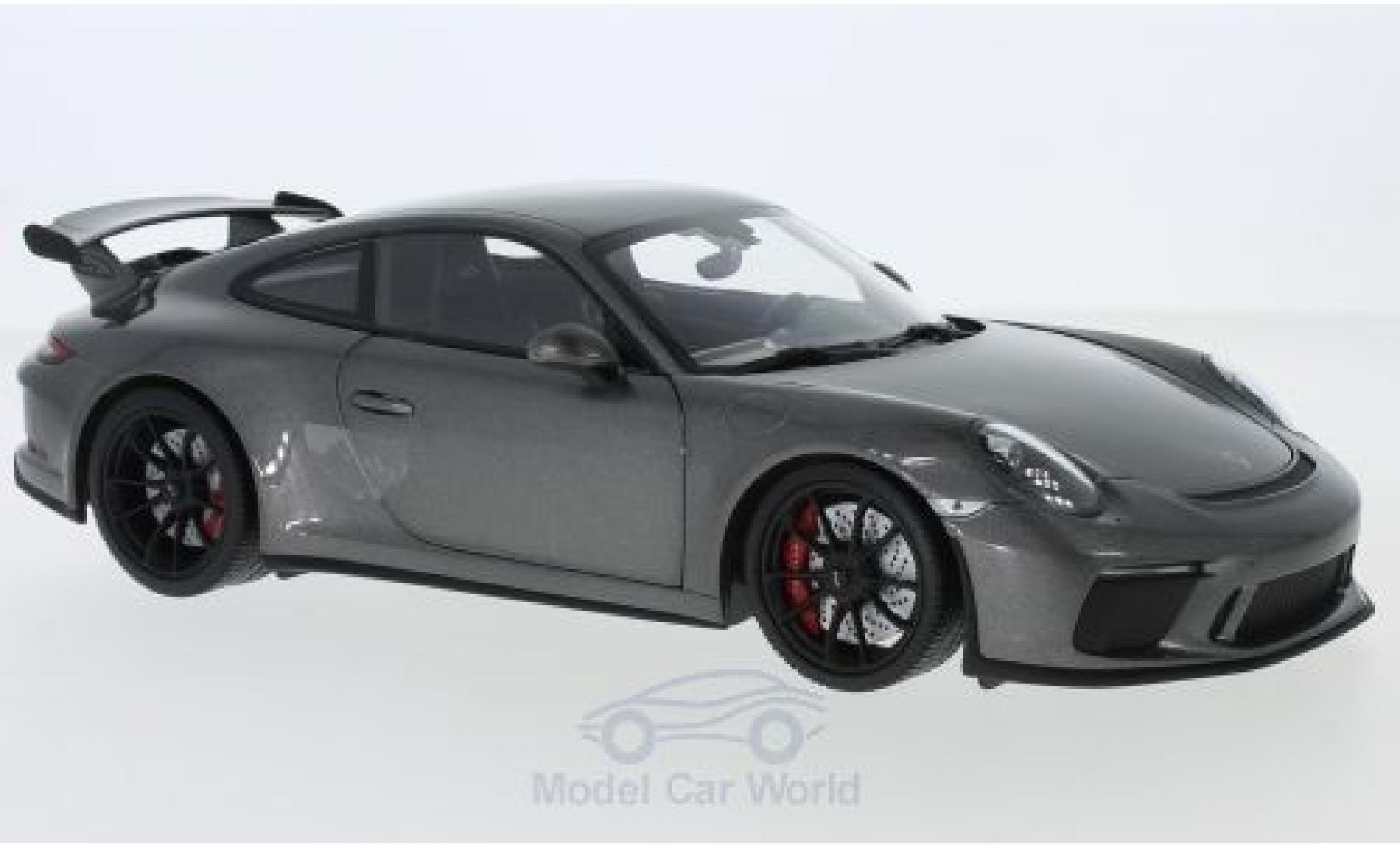 Porsche 991 GT3 1/18 Minichamps 911 GT3 metallic grijs 2017 modelauto