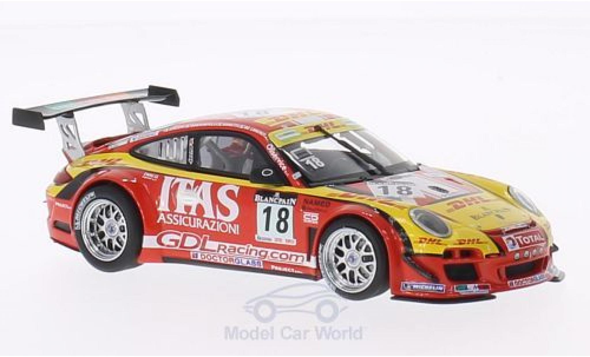 Porsche 991 GT3 R 1/43 Minichamps 911 GT3 R No.18 De Lorenzi Racing 24h Spa 2011 modelauto