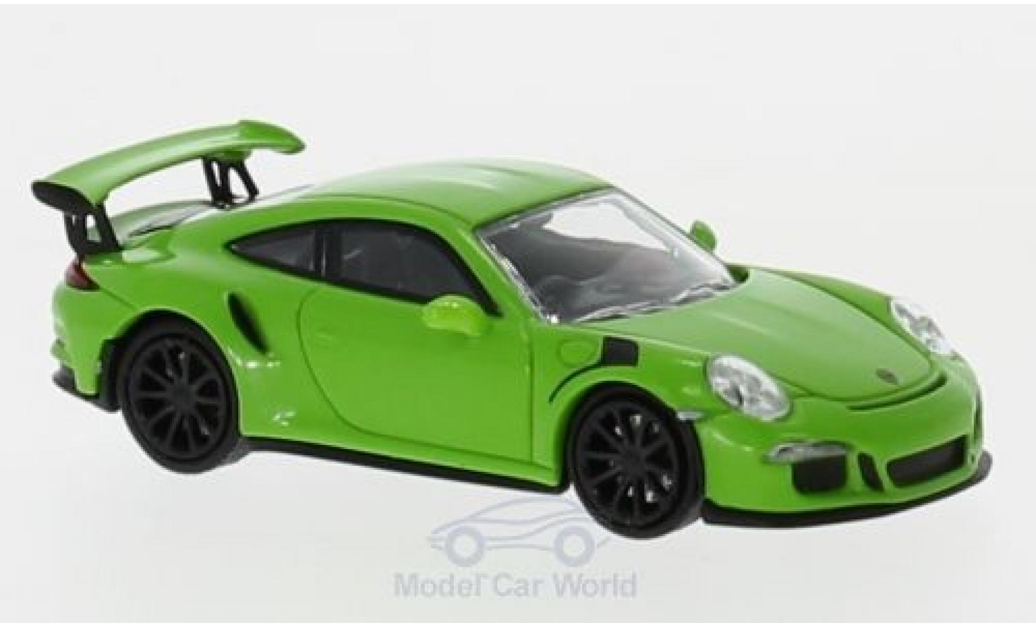 Porsche 991 GT3 RS 1/87 Minichamps 911 GT3 RS groen 2015 modelauto