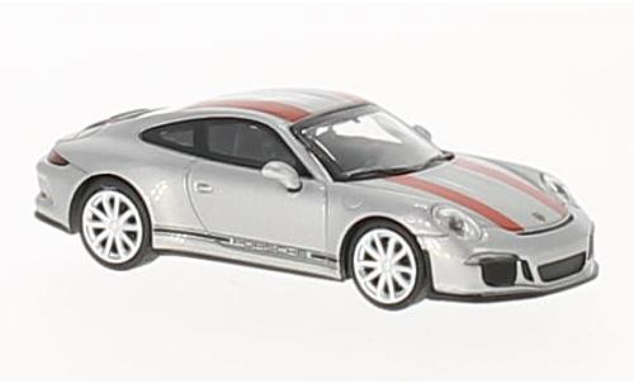 Porsche 991 R 1/12 Minichamps 911 R grijs/rood 2016 modelauto