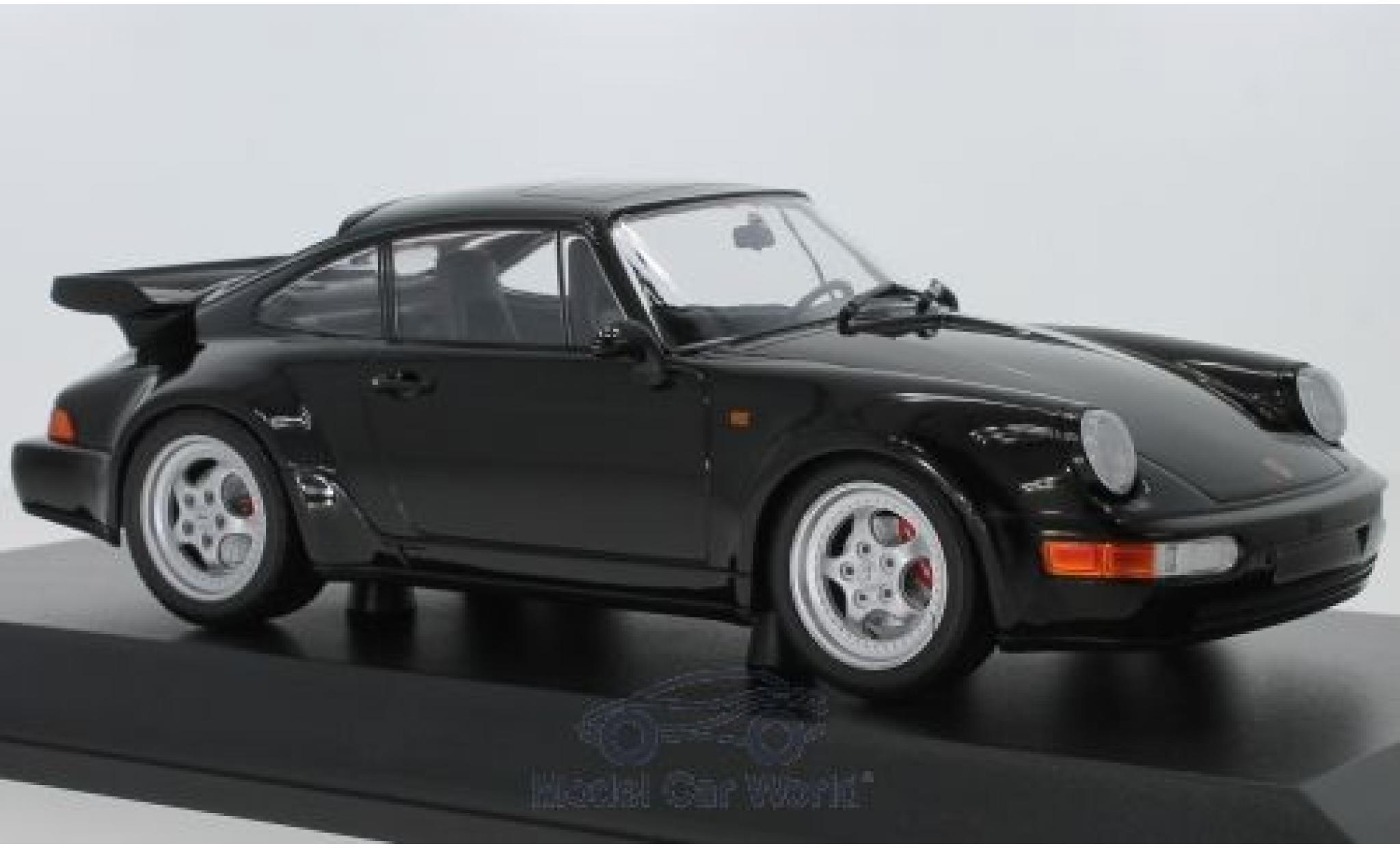Porsche 964 Turbo 1/18 Minichamps 911 Turbo () zwart 1990 modelauto