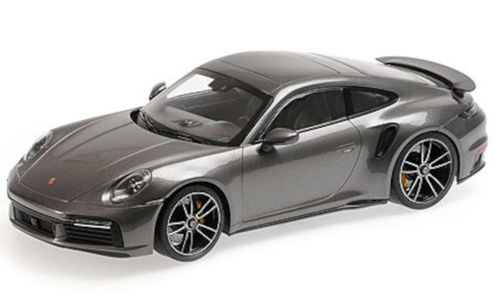 Porsche 992 Turbo s 1/18 Minichamps 911 Turbo S () metallic grijs 2020 modelauto