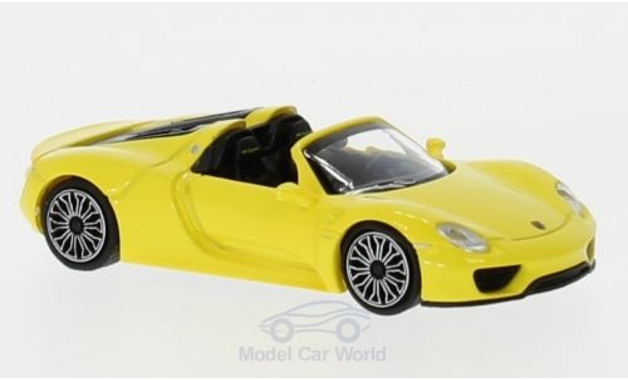Porsche 918 1/87 Minichamps Spyder geel 2015 modelauto