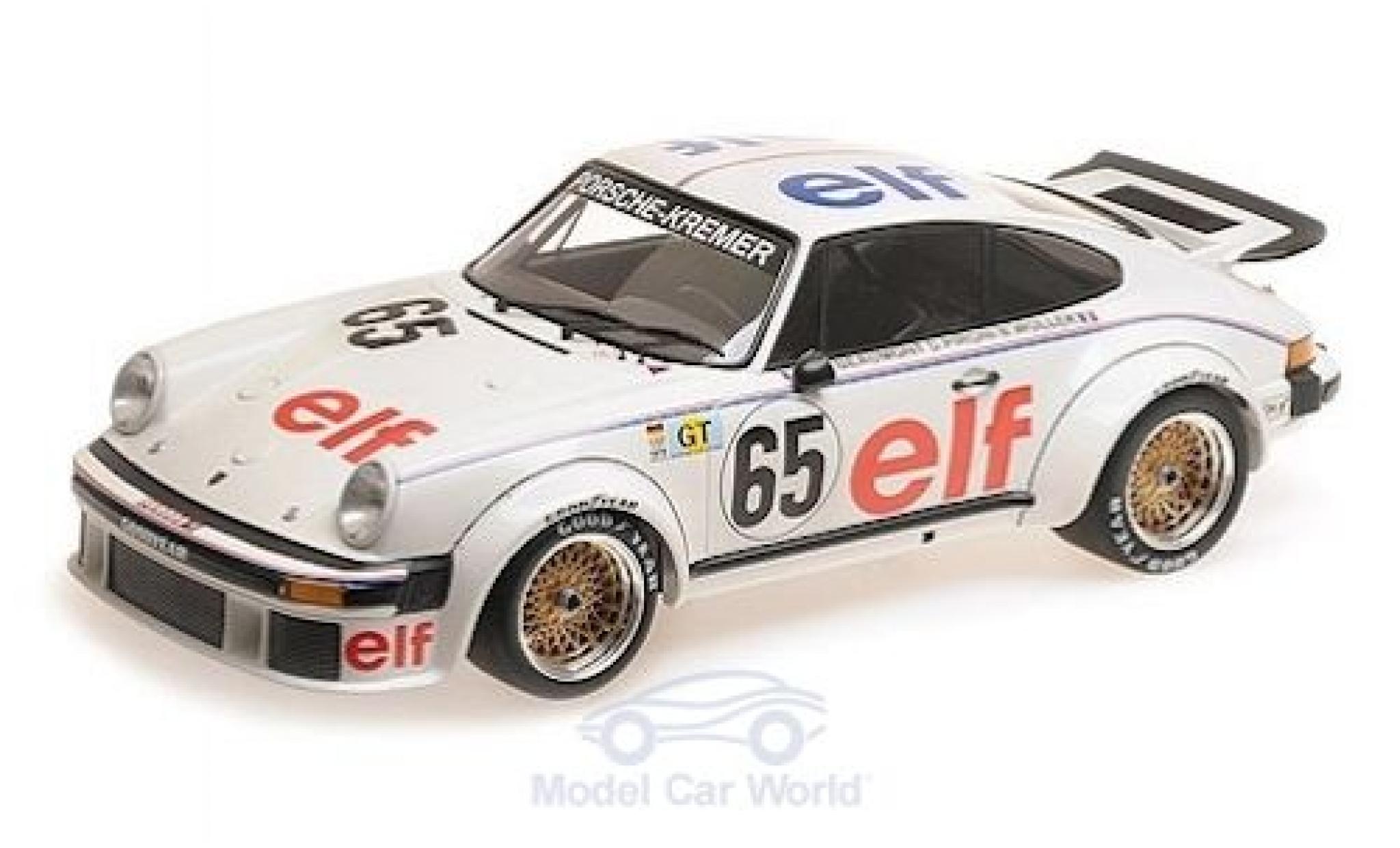 Porsche 934 1976 1/12 Minichamps No.65 -Kremer Racing Elf 24h Le Mans 1976 B.Wollek/D.Pironi/M.-C.Beaumont modelauto