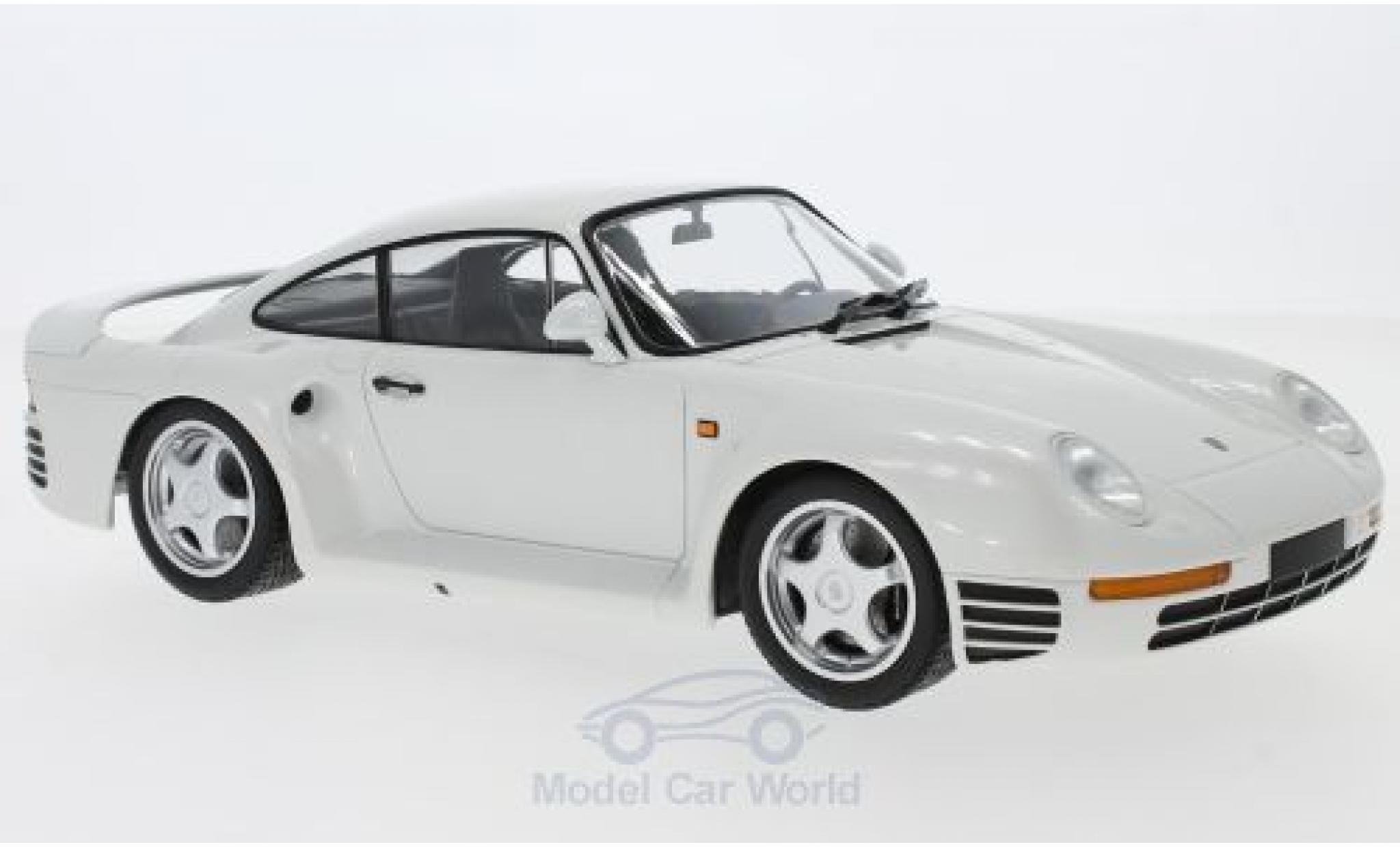 Porsche 959 1987 1/18 Minichamps metallic wit 1987 modelauto