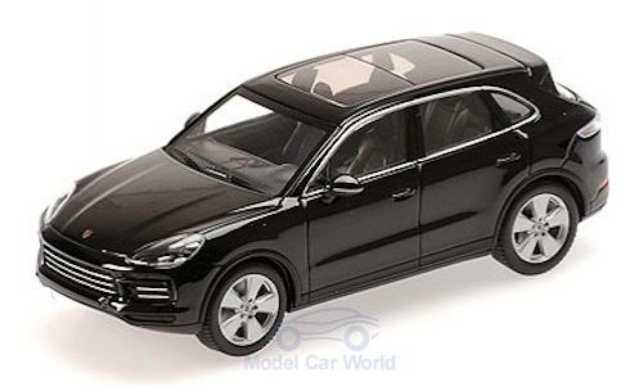 Porsche Cayenne 1/43 Minichamps metallic zwart 2017 modelauto