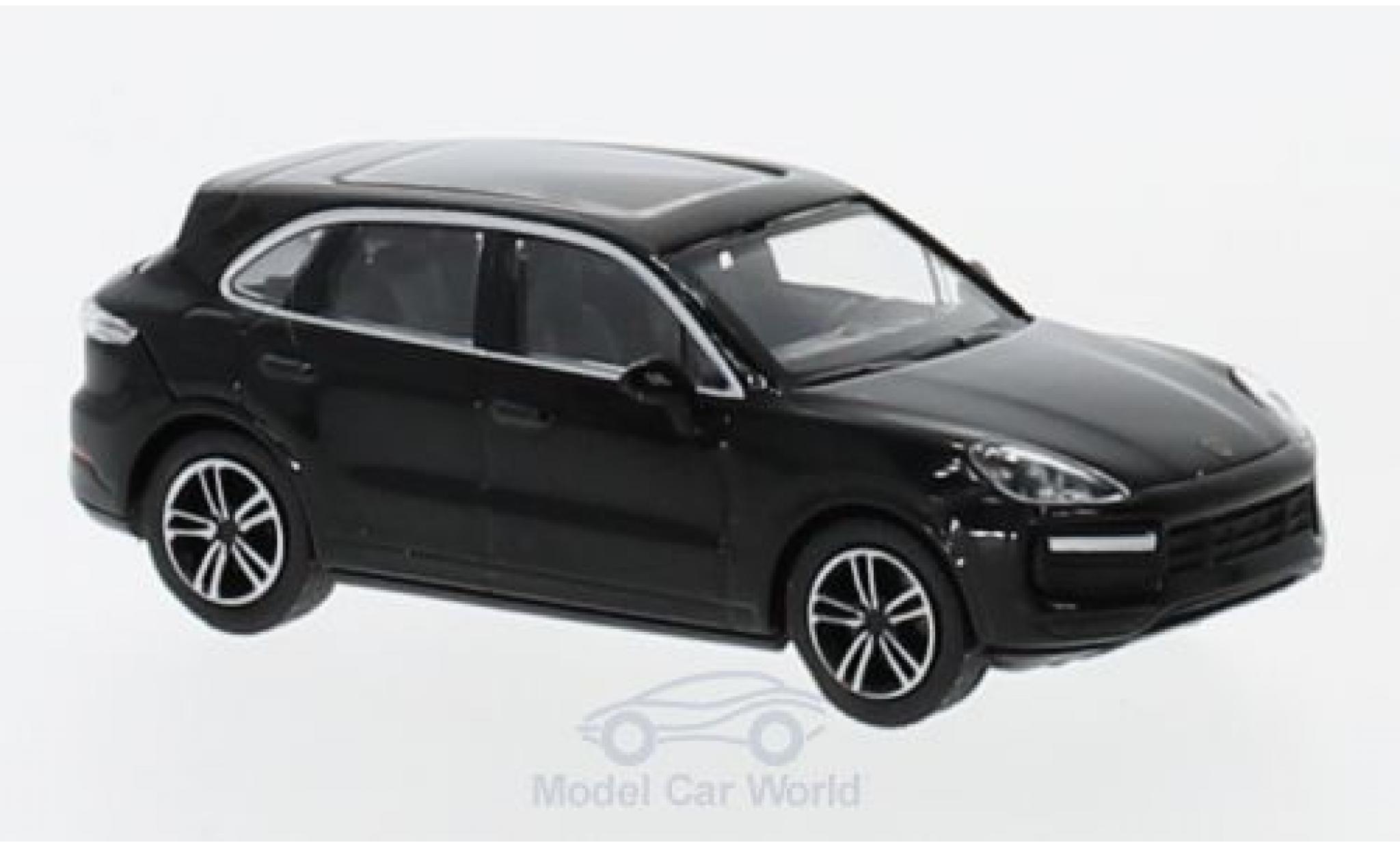Porsche Cayenne Turbo 1/87 Minichamps Turbo zwart 2017 modelauto