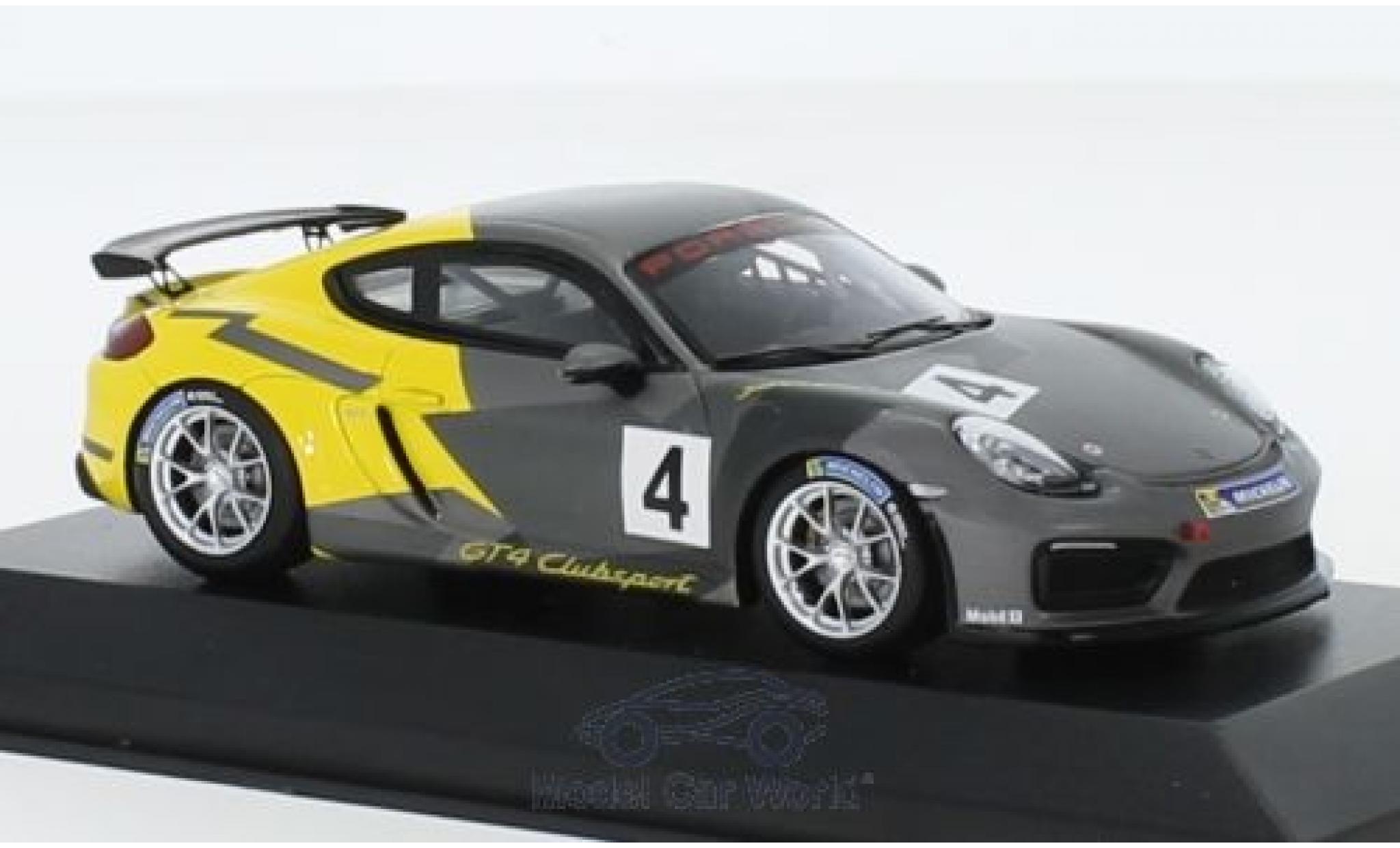 Porsche Cayman GT4 Clubsport 1/43 Minichamps GT4 Clubsport No.4 2016 Testcar Weissach modelauto