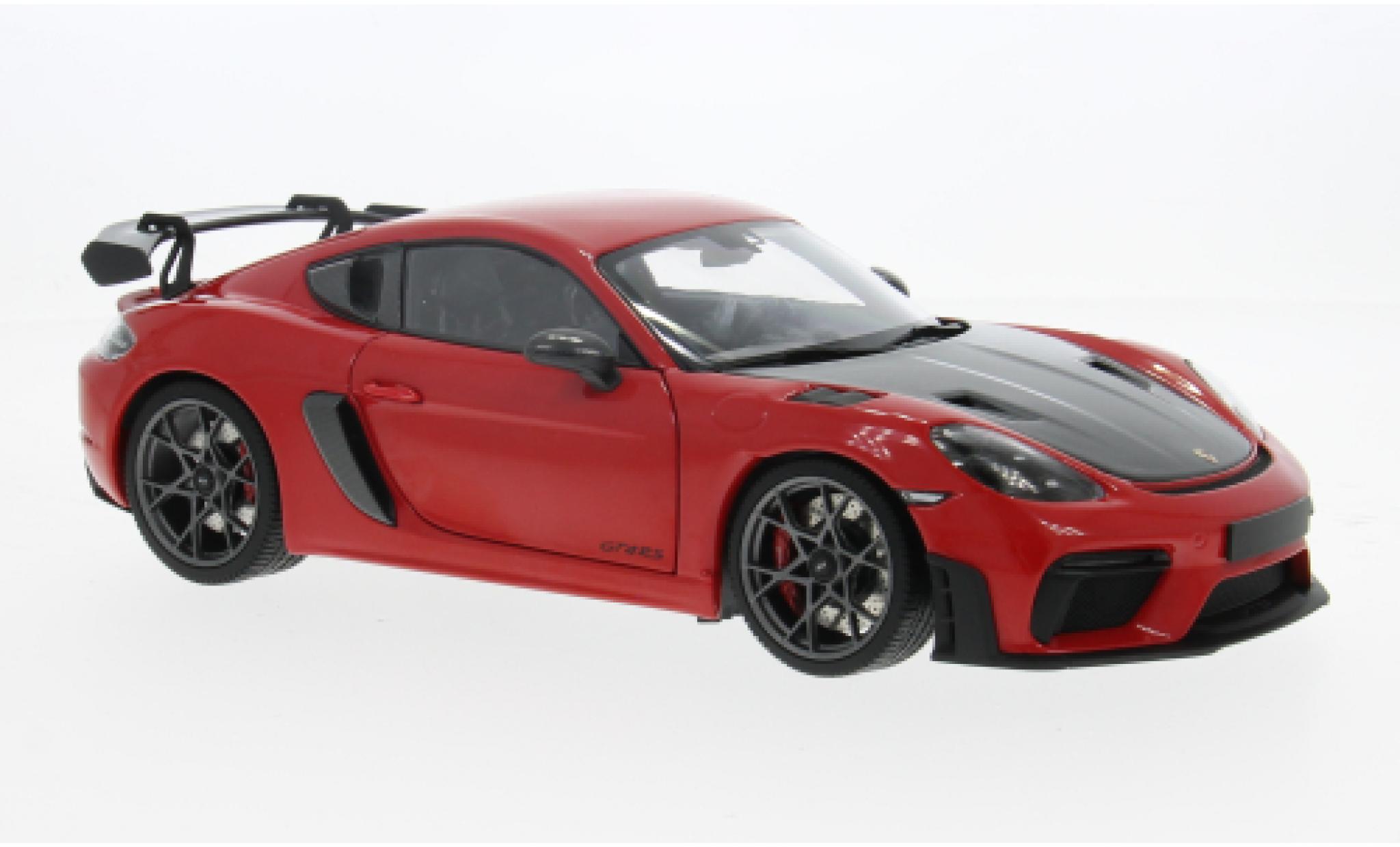 Porsche Cayman GT4 1/18 Minichamps RS rood 2024 1:18 modelauto