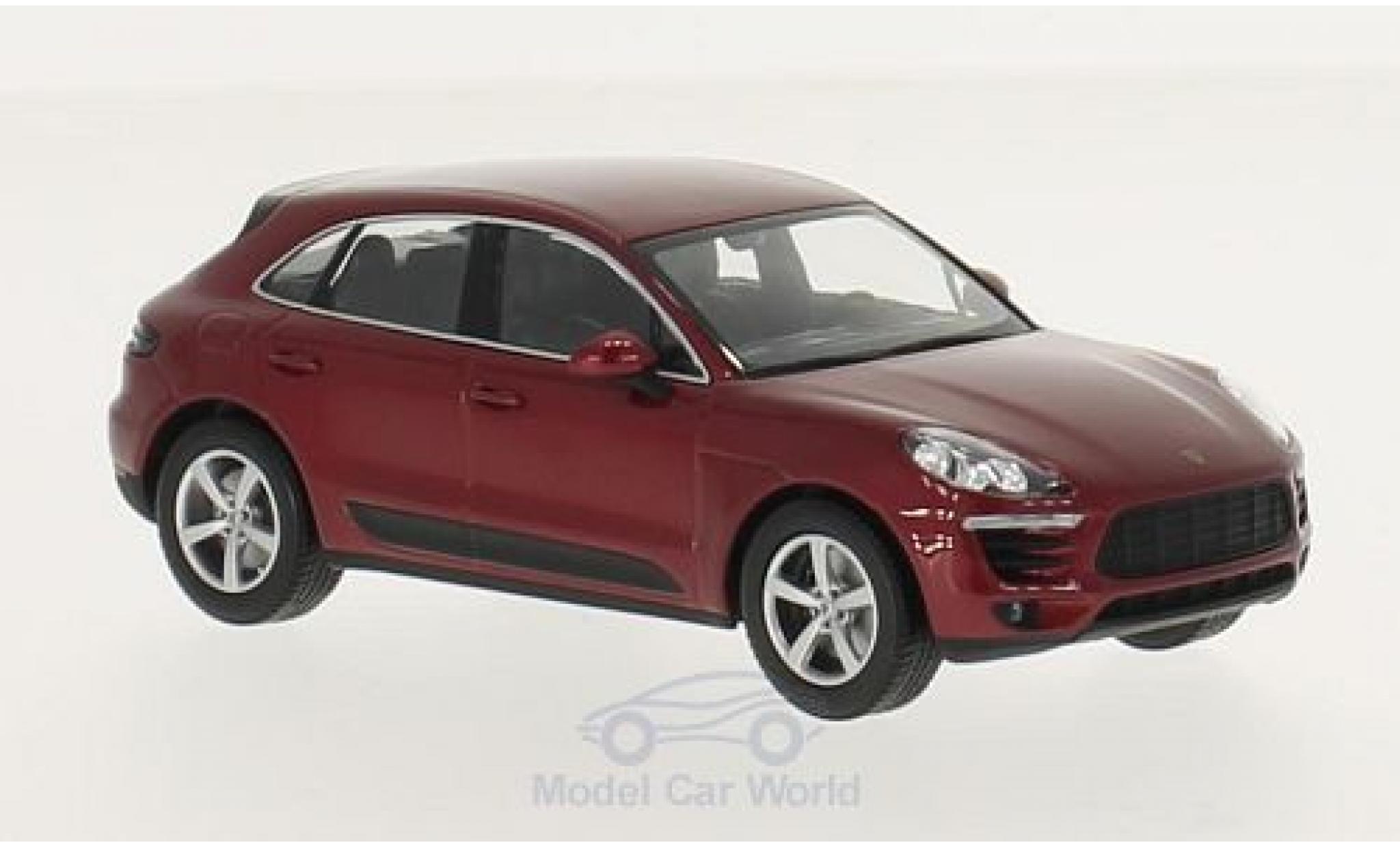 Porsche Macan 1/43 Minichamps metallic rood 2013 modelauto