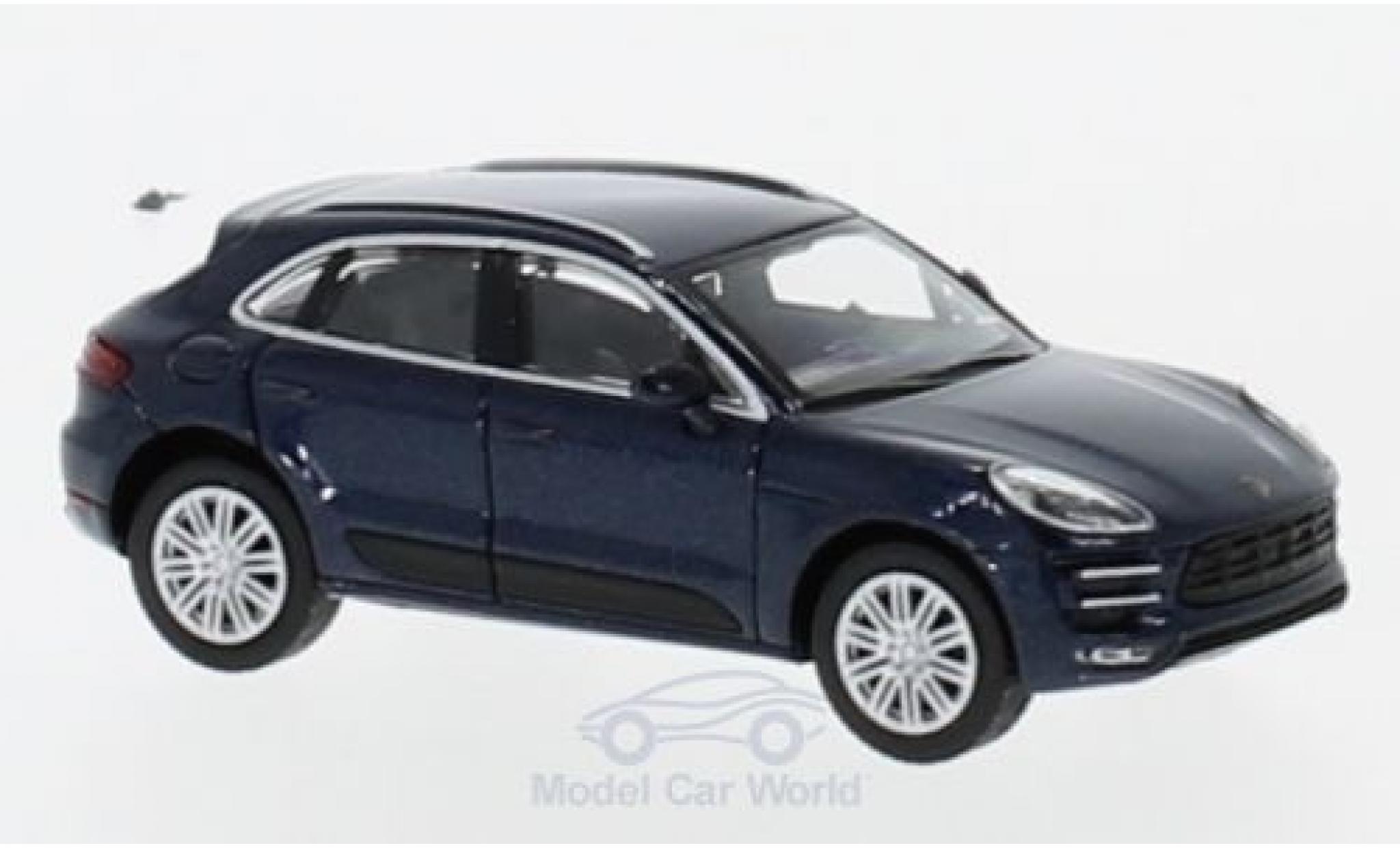 Porsche Macan Turbo 1/87 Minichamps Turbo metallic blauw 2013 modelauto