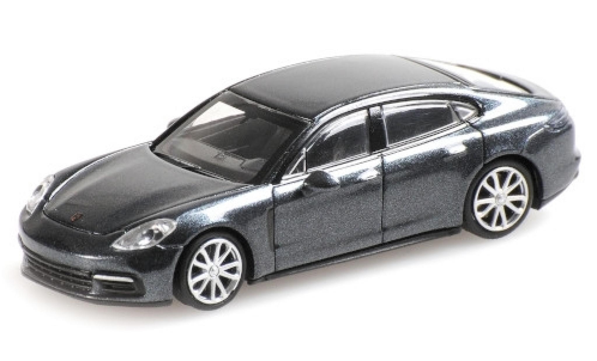 Porsche Panamera 4S 1/87 Minichamps 4S metallic grijs 2015 modelauto
