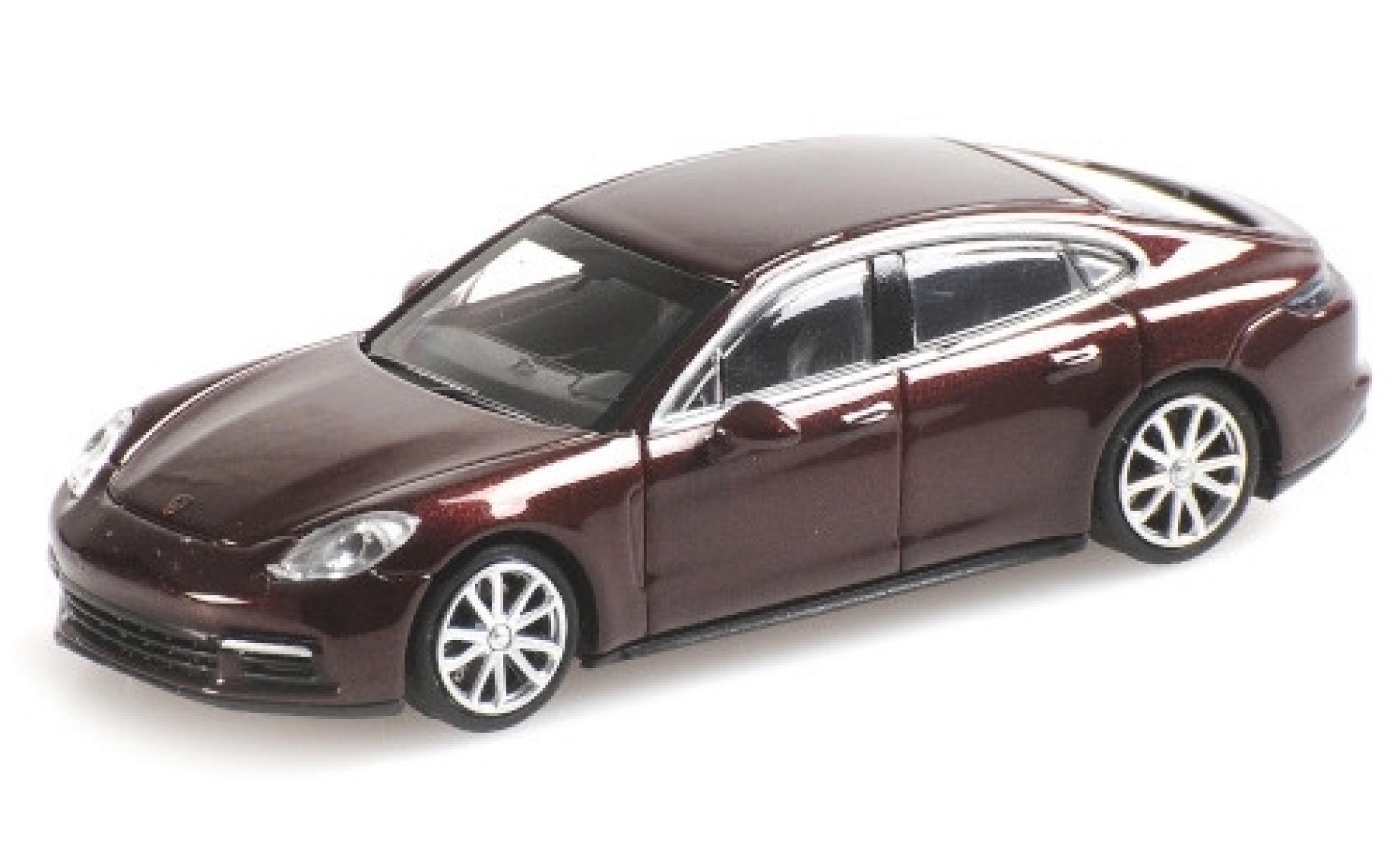 Porsche Panamera 4S 1/87 Minichamps 4S metallic rood 2015 modelauto