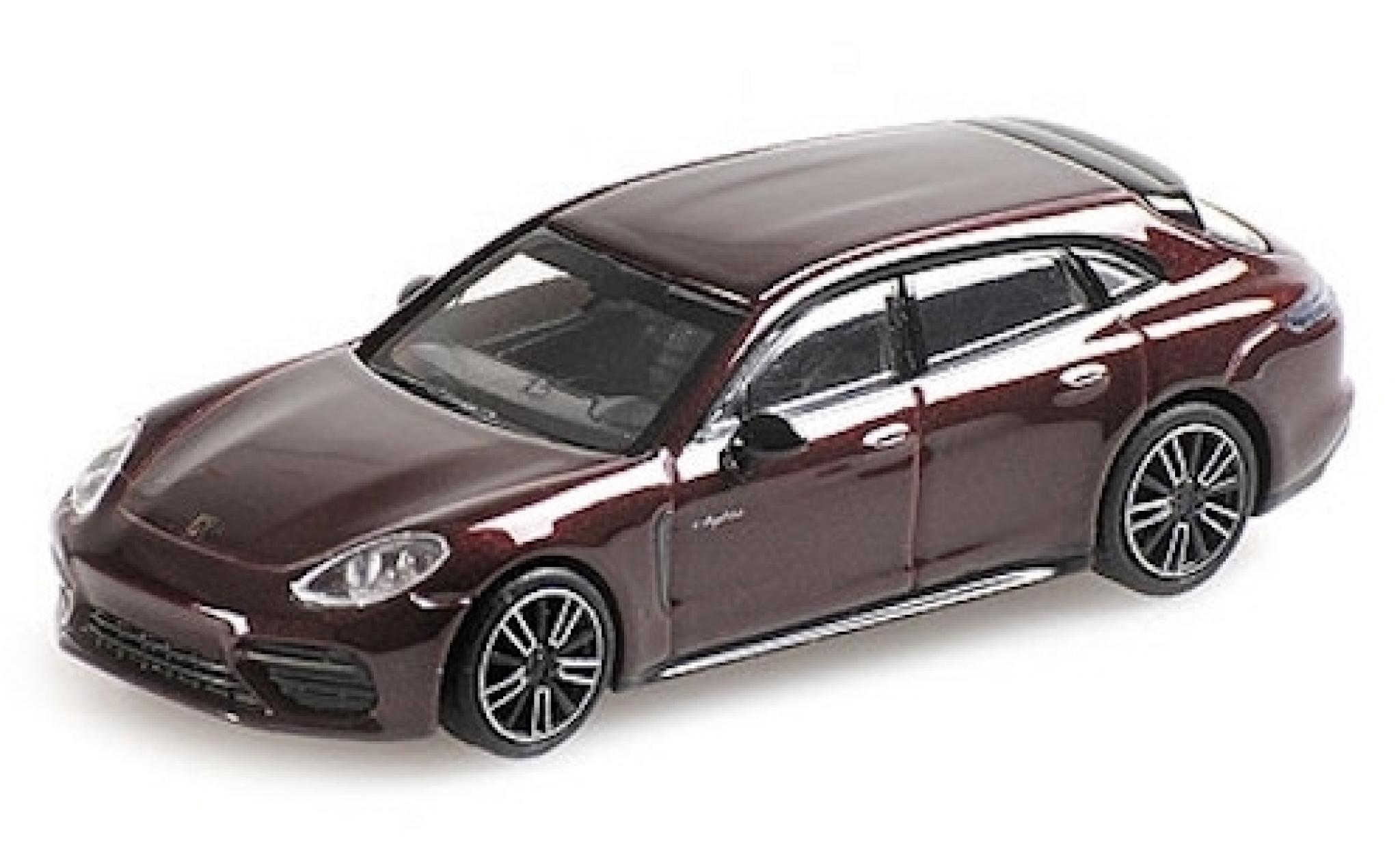 Porsche Panamera e-hybrid 1/87 Minichamps Turbo S E-Hybrid Sport Turismo metallic rood 2017 modelauto