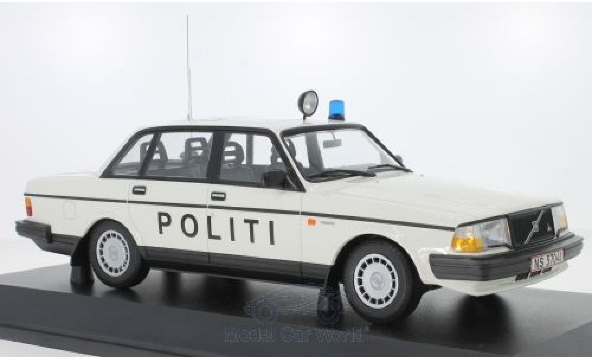 Volvo 240 1/18 Minichamps GL Politi Danmark 1986 modelauto