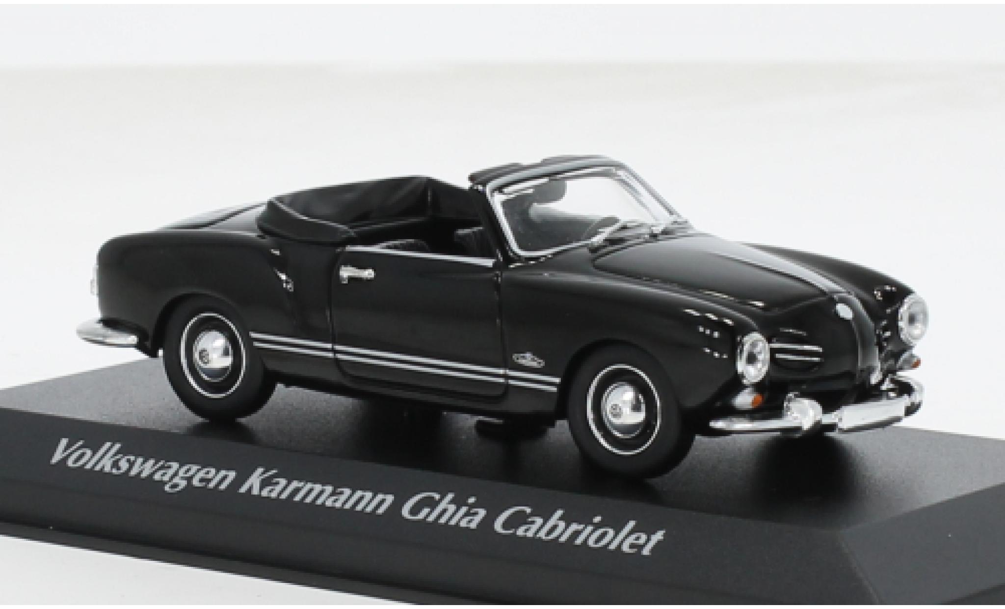 Volkswagen Karmann 1/43 Minichamps Ghia Cabriolet zwart 1955 1:43 modelauto