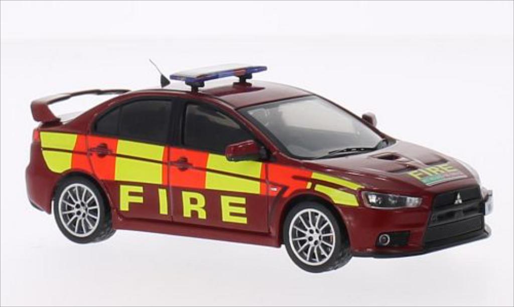 Mitsubishi Lancer 1/43 IXO Evo X RHD Brandweer 2011 modelauto