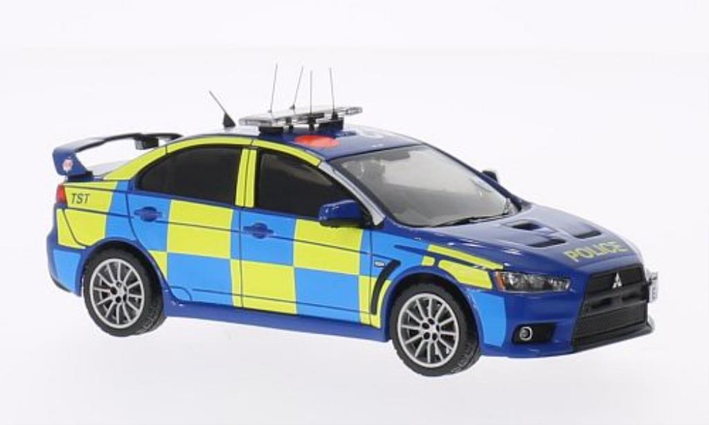 Mitsubishi Lancer 1/43 IXO EVO X UK Politie blauw 2008 modelauto